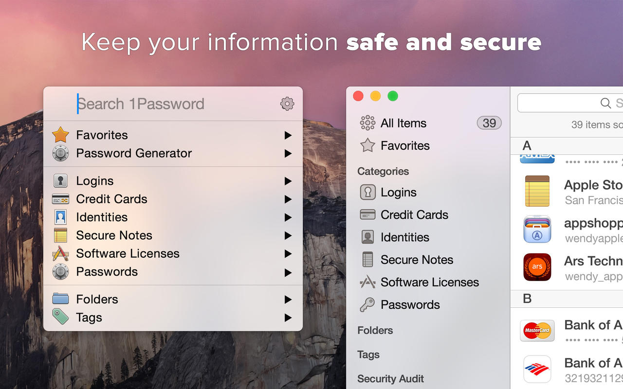 1Password 7.5 for Mac screenshot