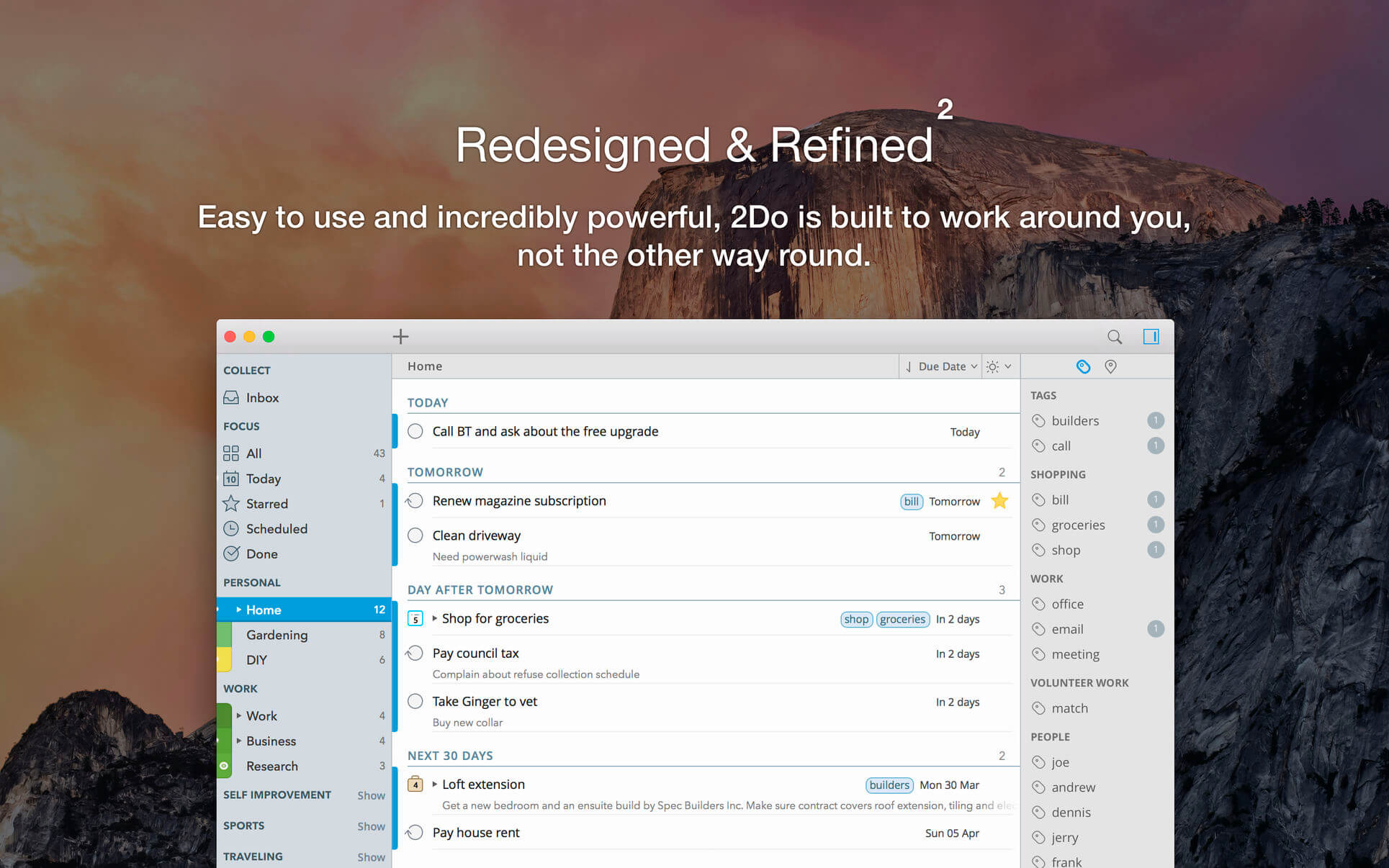 2Do 2.8.6 for Mac screenshot