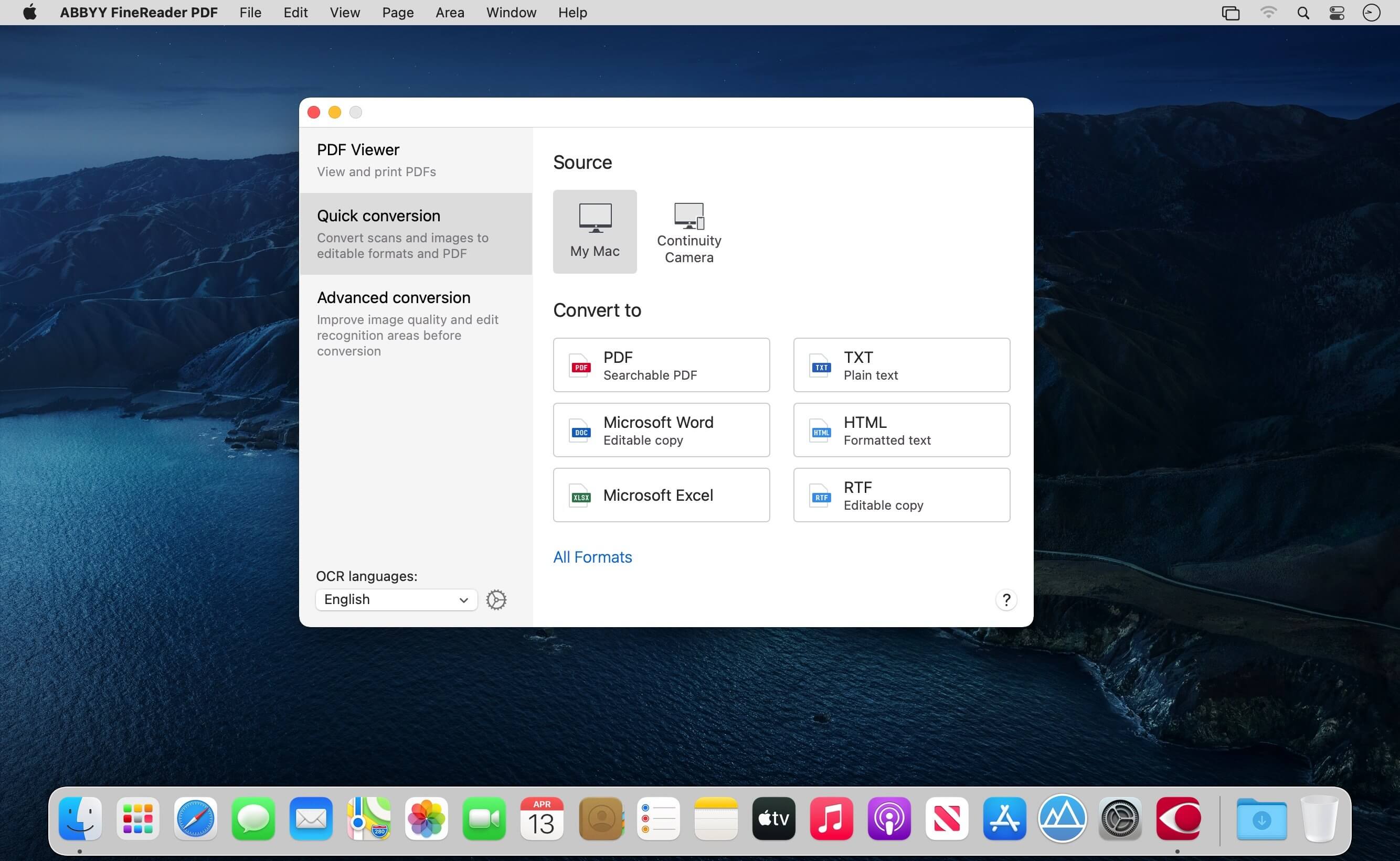 ABBYY FineReader PDF 15.0.1 (170) for Mac screenshot