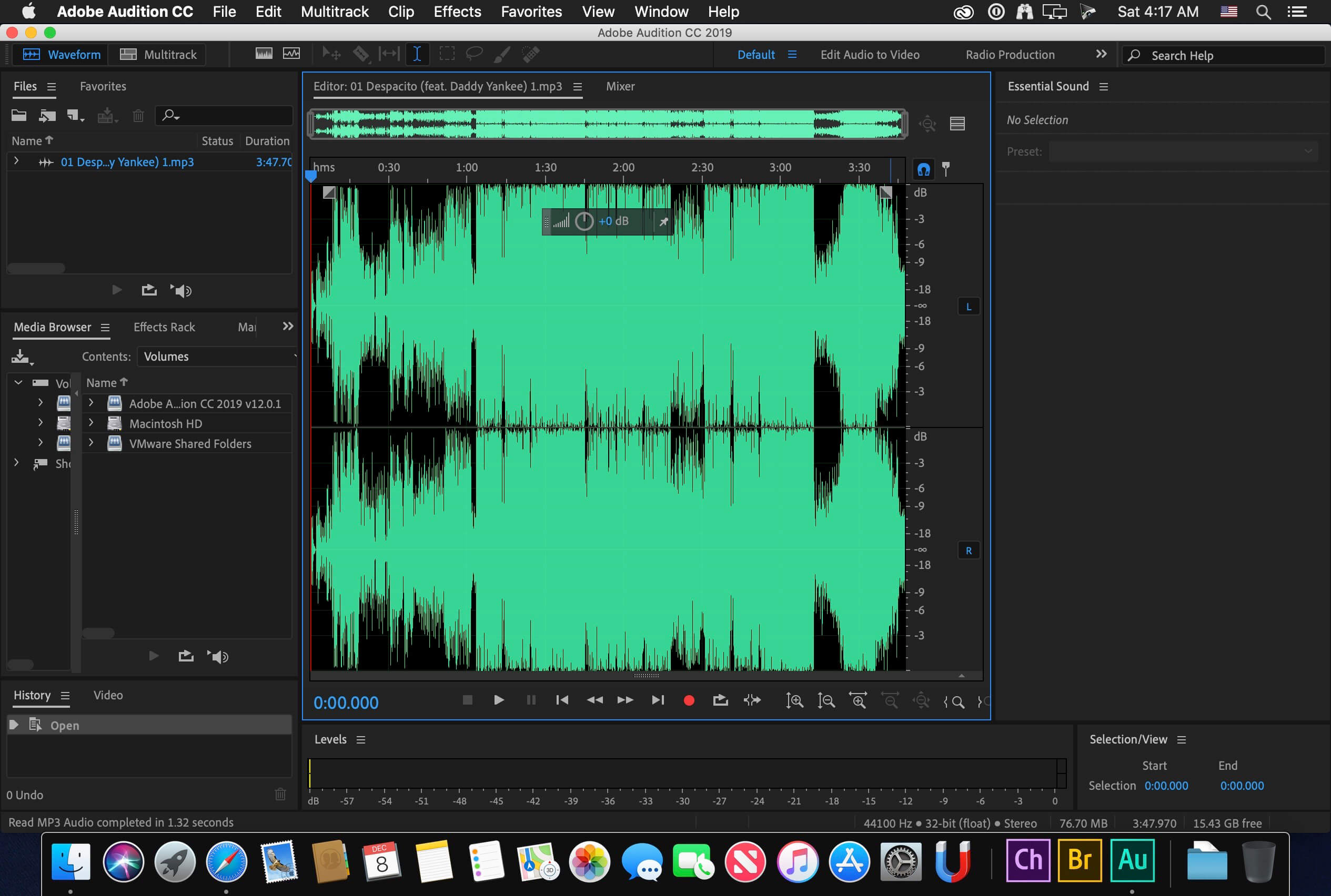 Adobe Audition 2020 v13.0.7 for Mac screenshot