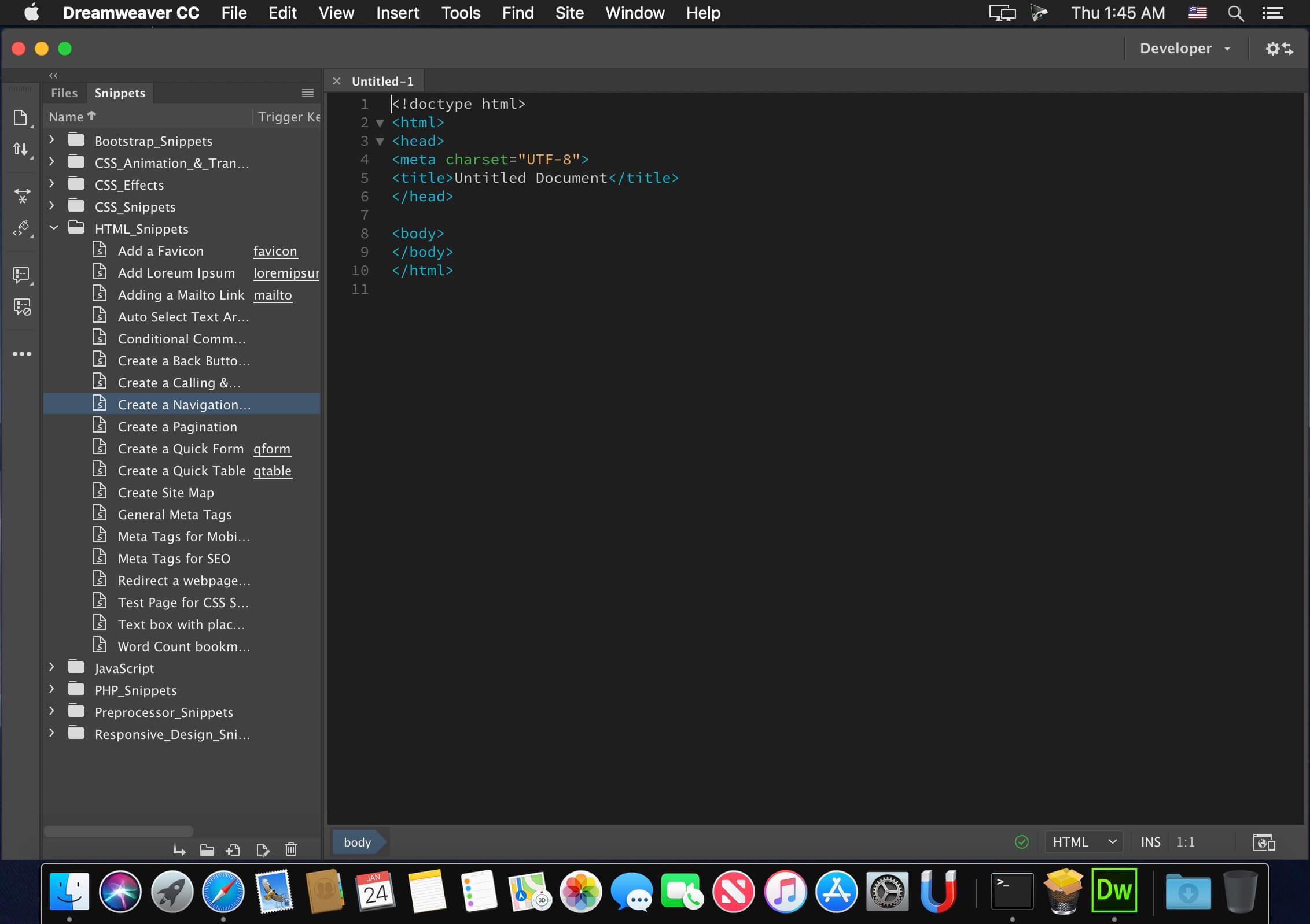 Adobe Dreamweaver 2025 v21.7 for Mac screenshot