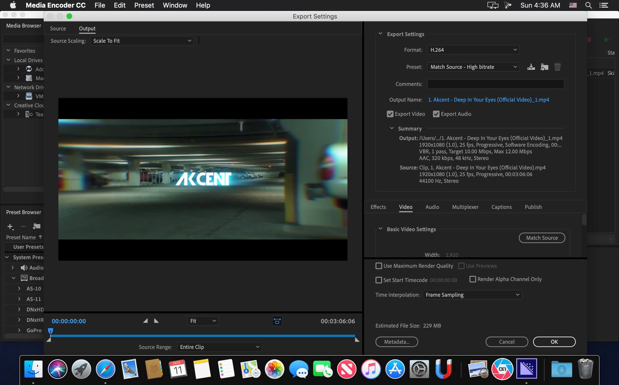 Adobe Media Encoder 2020 v14.3.1 for Mac screenshot