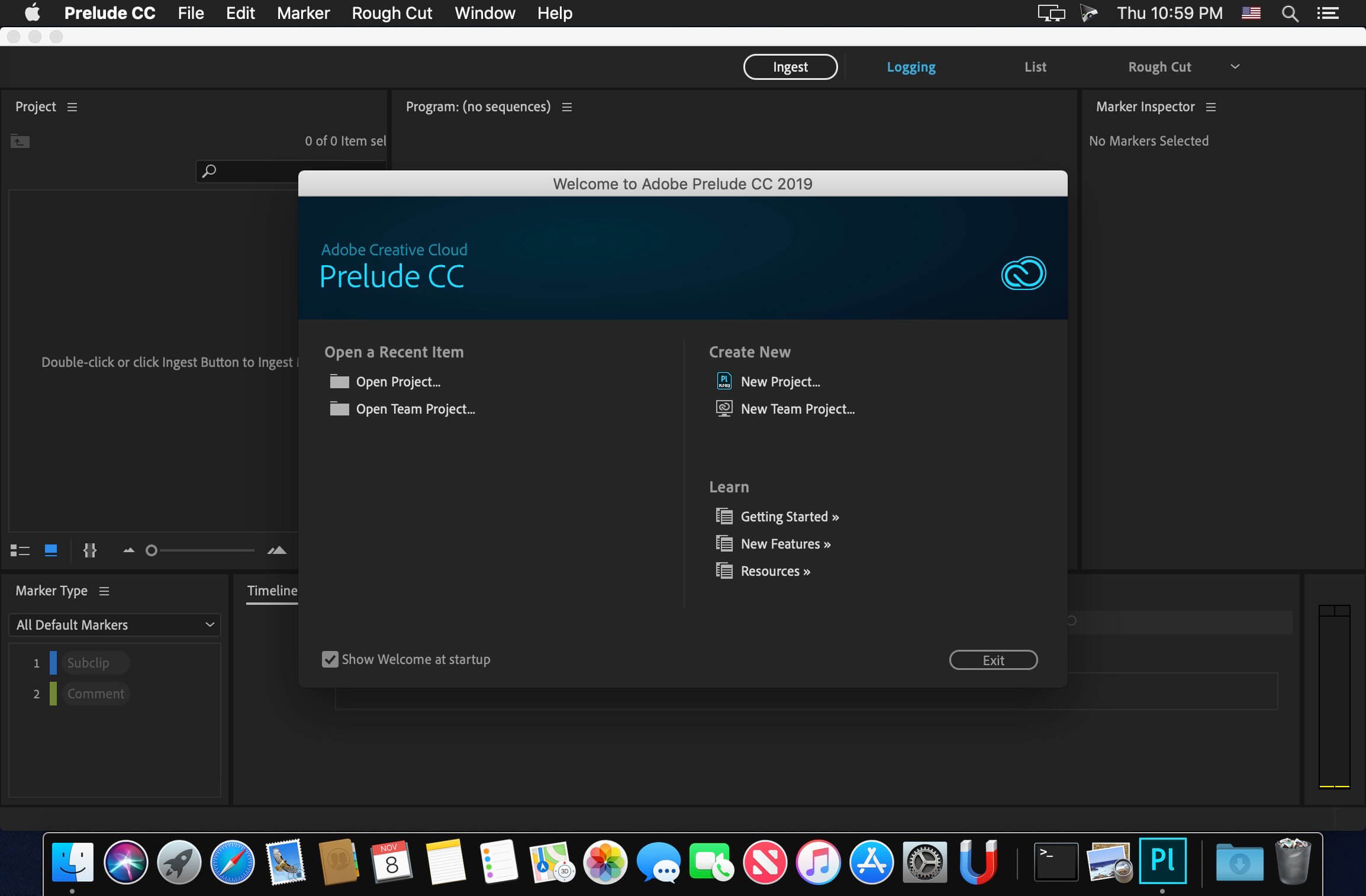 Adobe Prelude 2020 v9.0.3 for Mac screenshot
