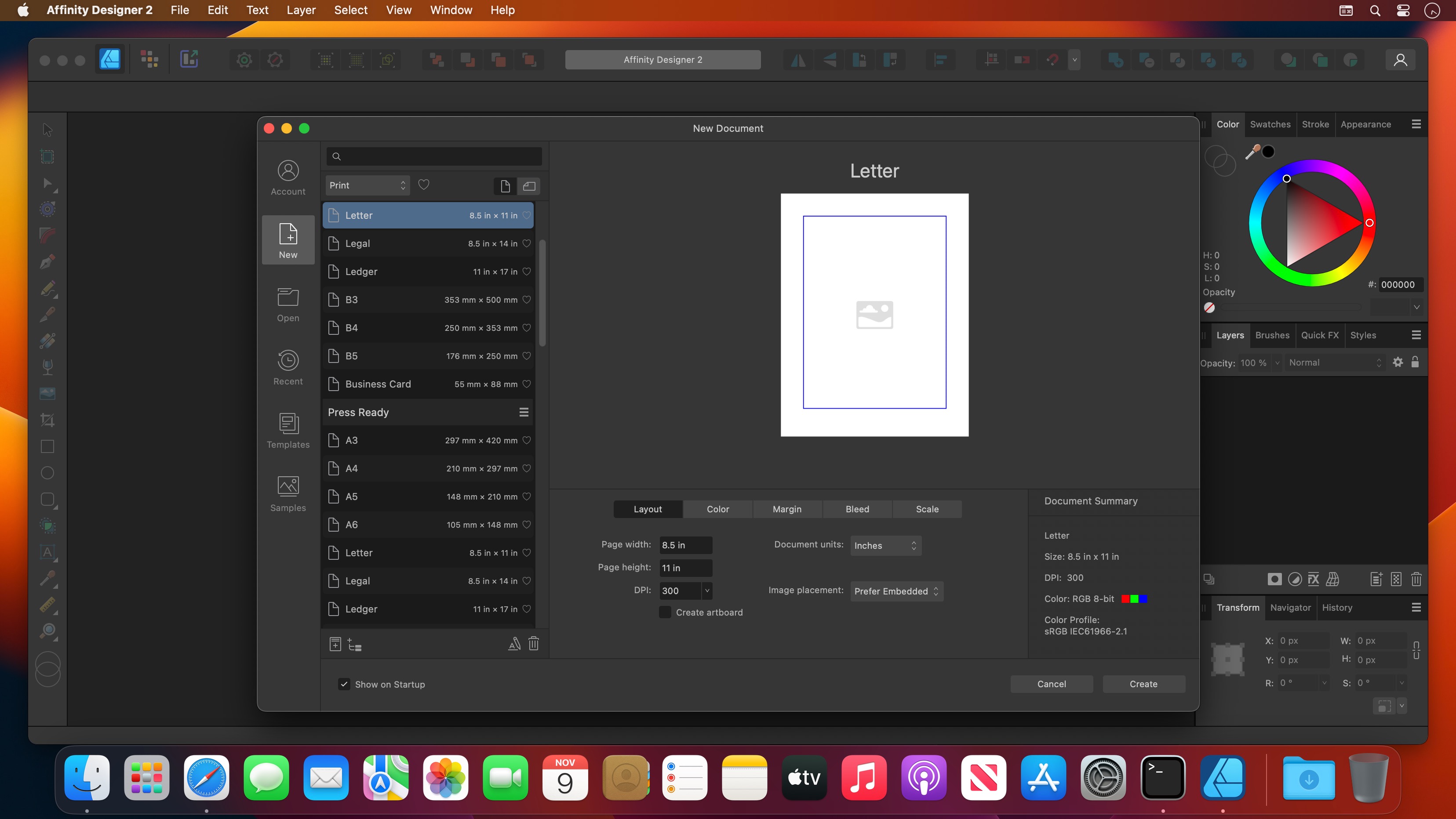 Affinity Designer 2.6.4 for Mac screenshot