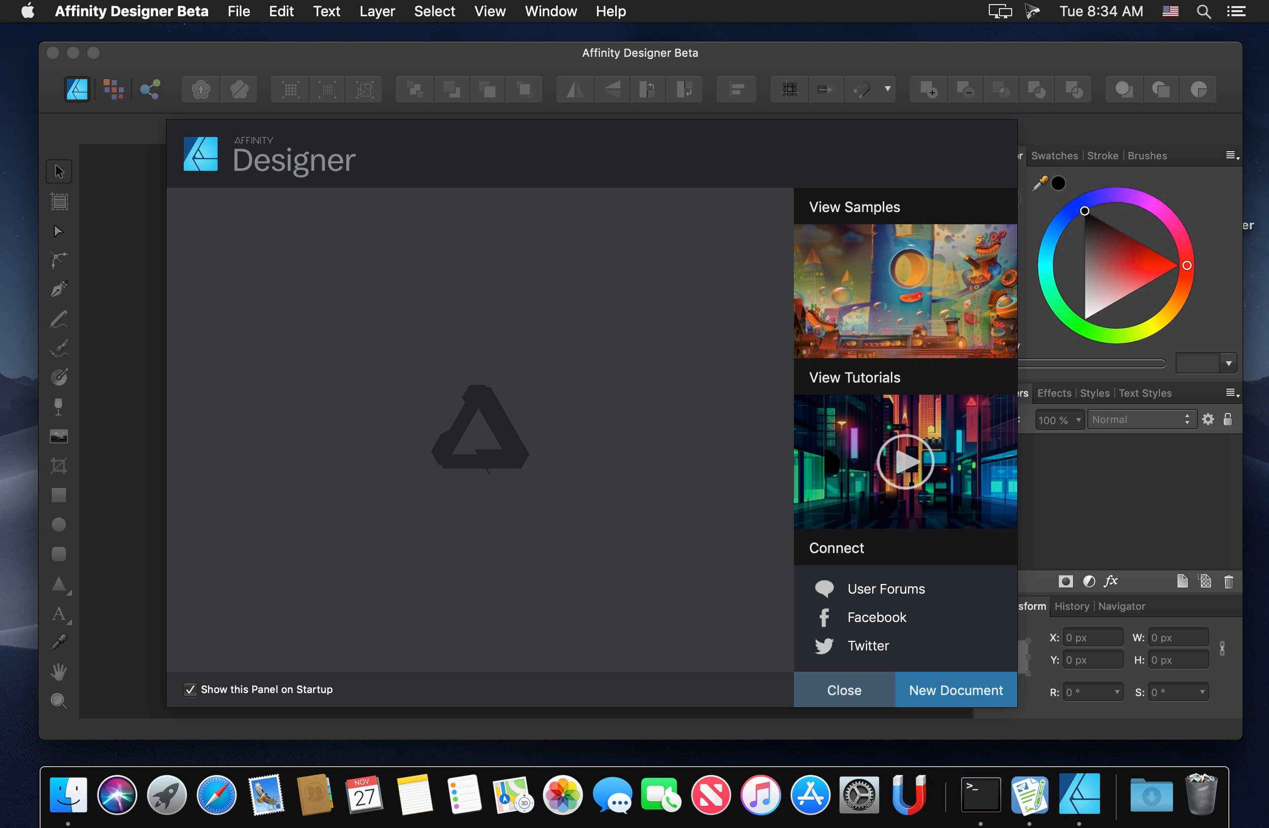 Affinity Designer Beta 1.9.2.1 for Mac screenshot