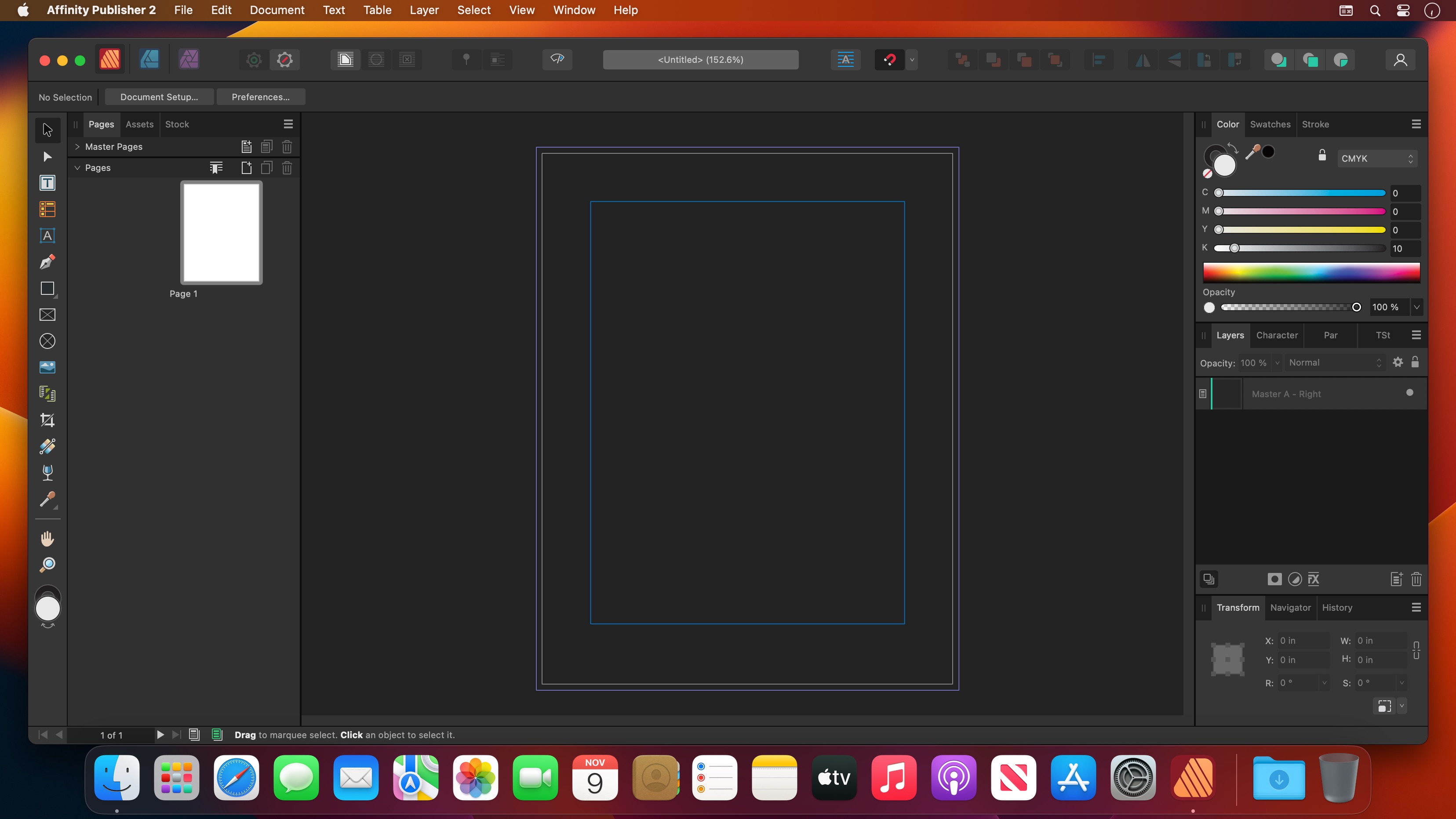 Affinity Publisher 2.6.4 for Mac screenshot