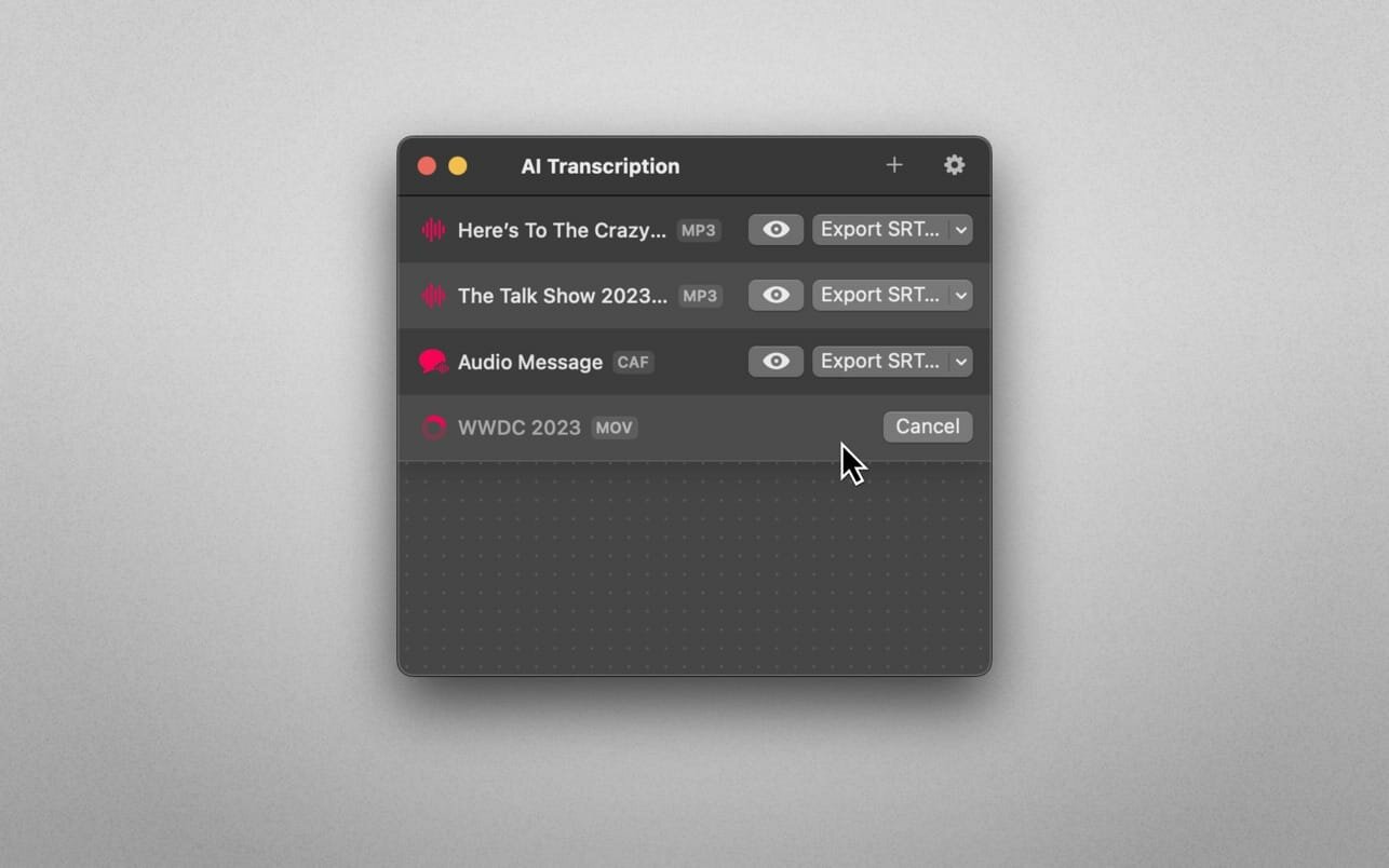 AI Transcription 2.9 for Mac screenshot
