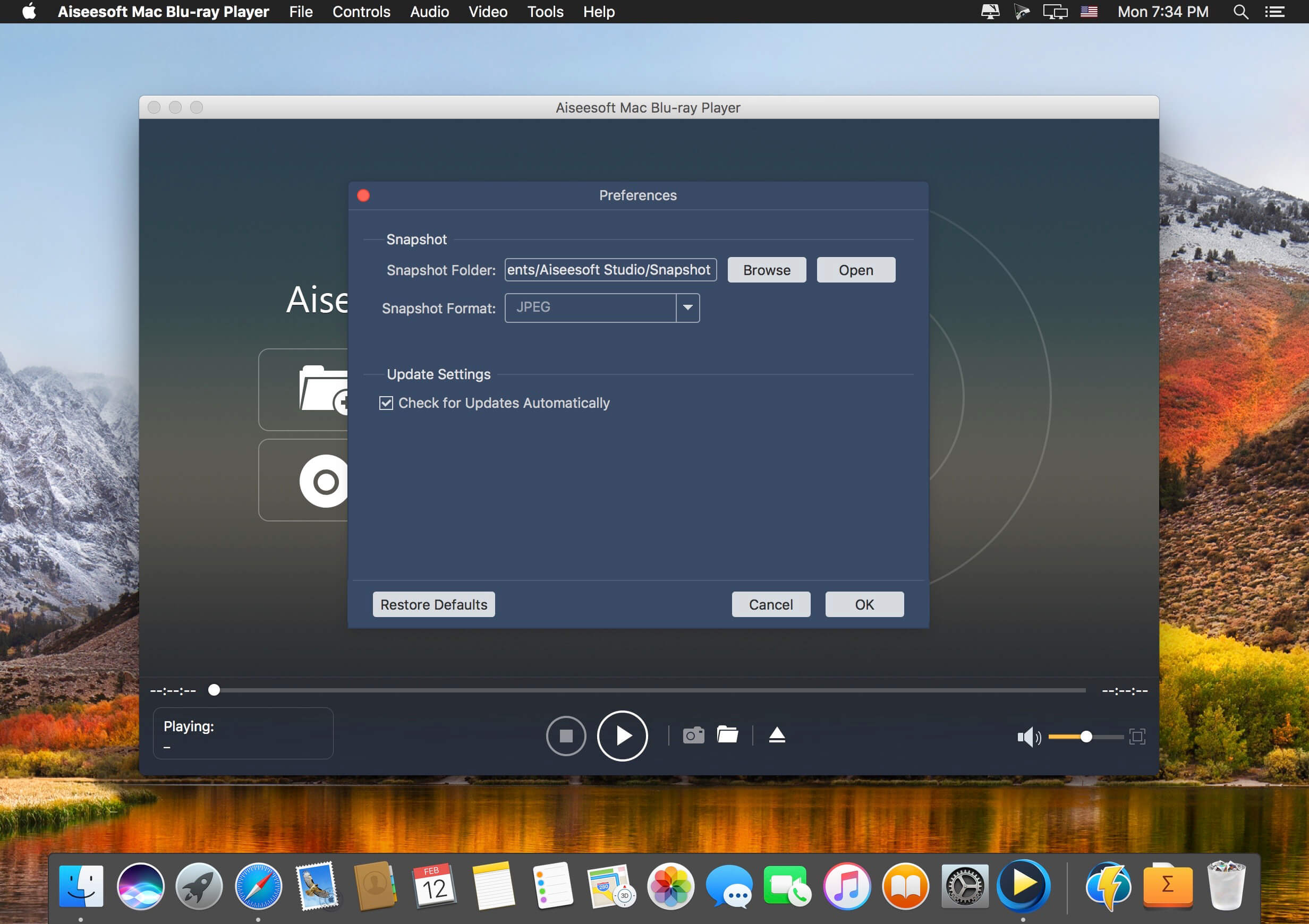 Aiseesoft Blu-ray Player 6.6.60 for Mac screenshot