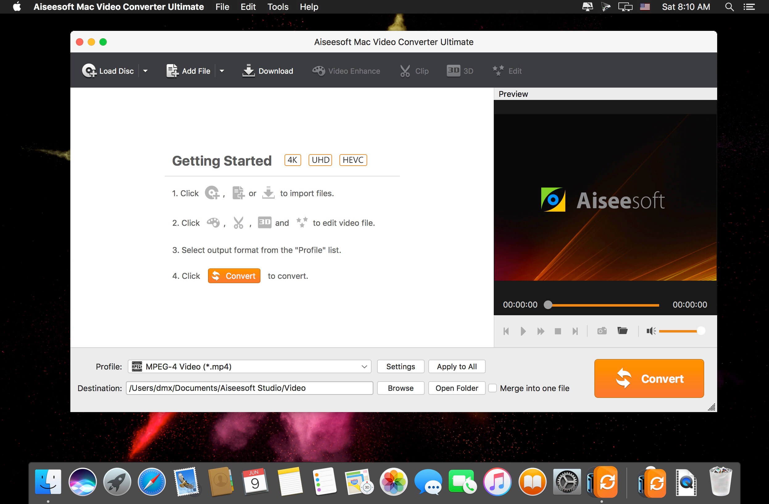 Aiseesoft Video Converter Ultimate 10.5.36 for Mac screenshot