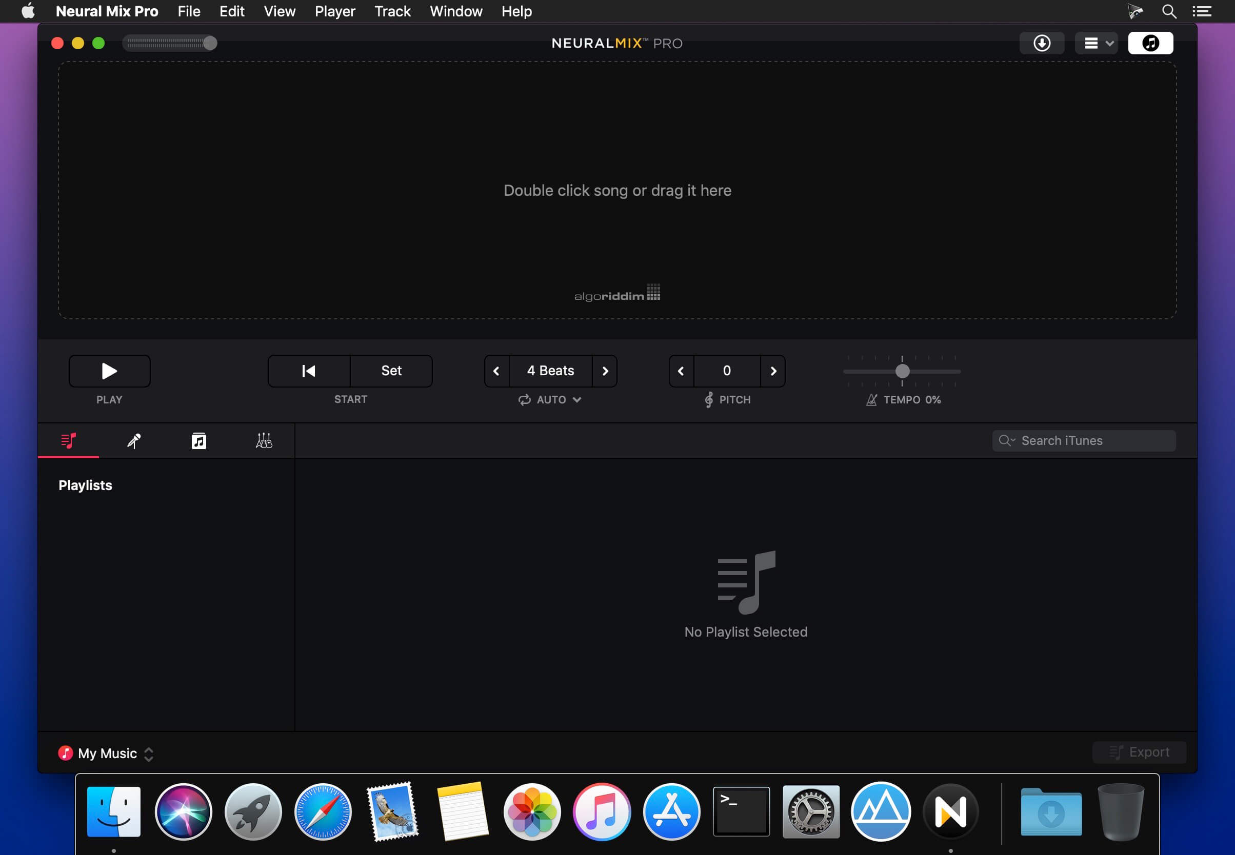 Algoriddim Neural Mix Pro 1.1 for Mac screenshot