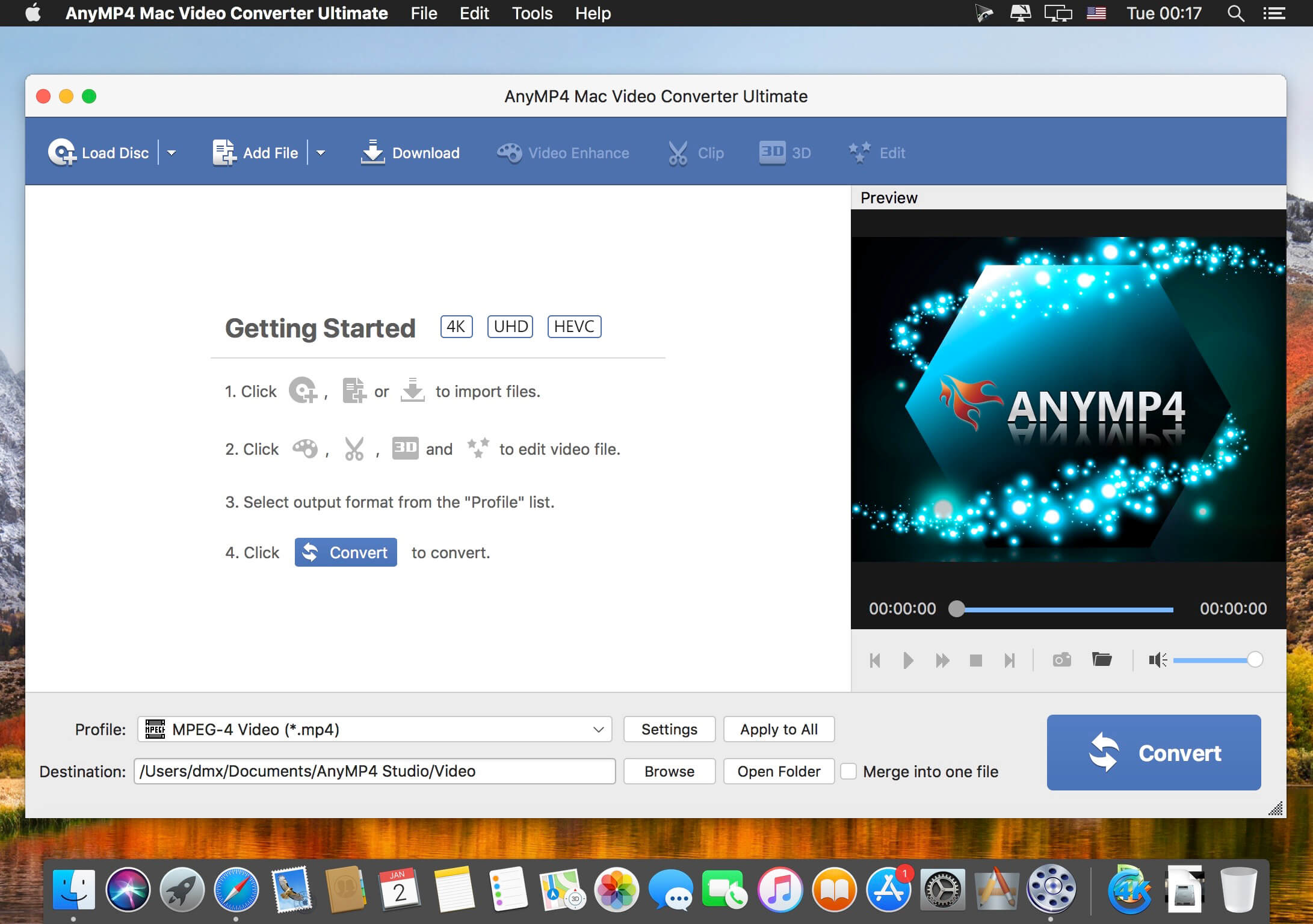 AnyMP4 Video Converter 8.2.30 for Mac screenshot