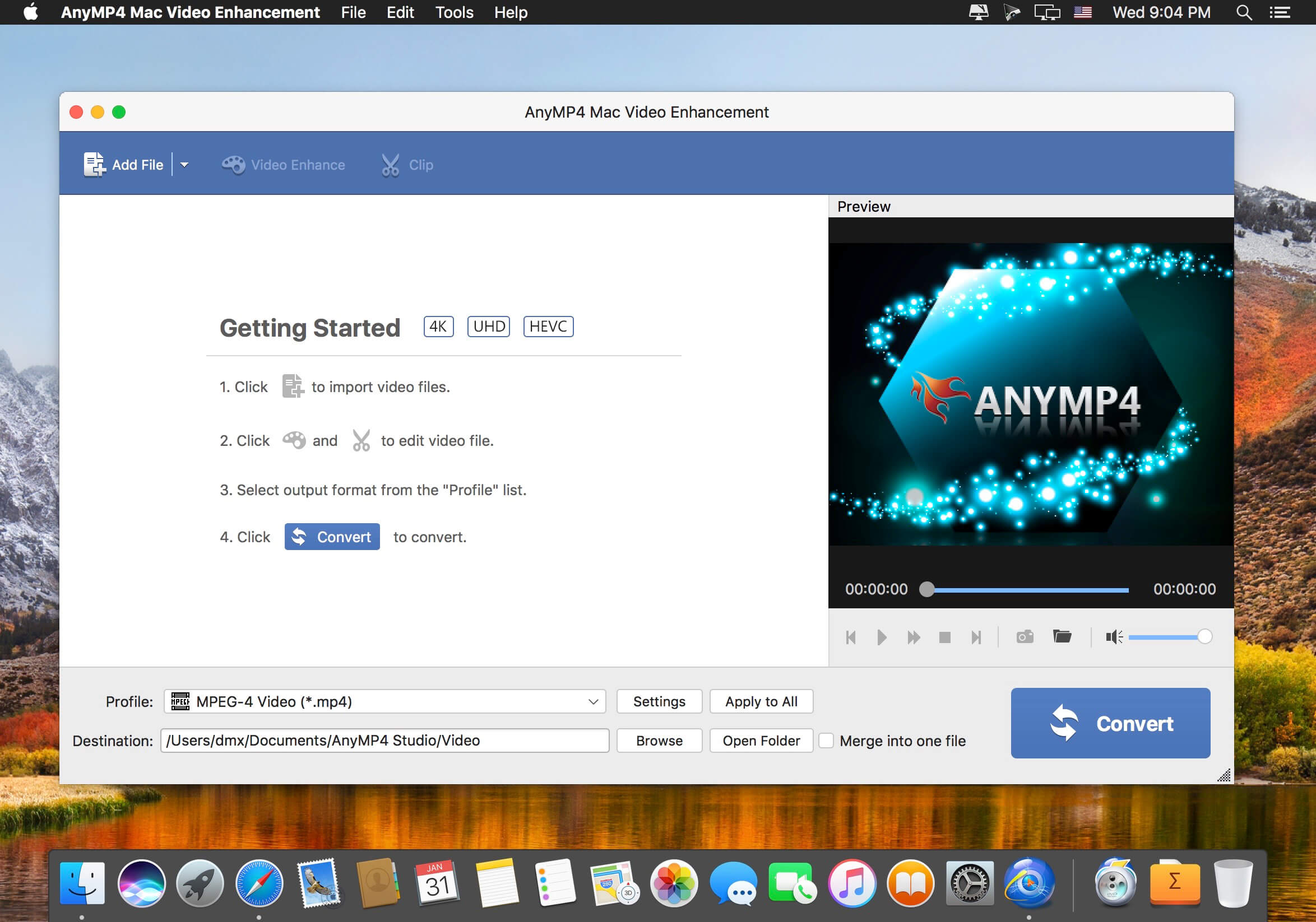 AnyMP4 Video Enhancement 8.2.36 for Mac screenshot