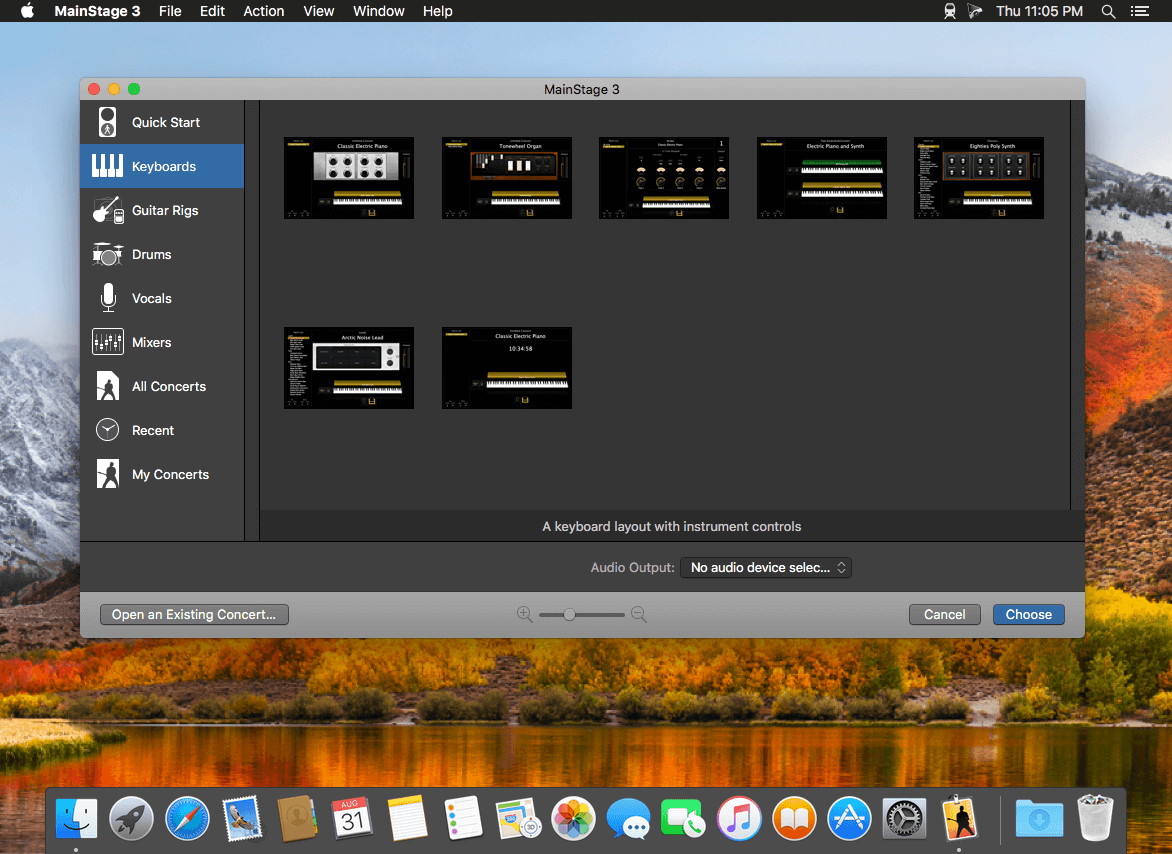 Apple MainStage 3.5.3 for Mac screenshot