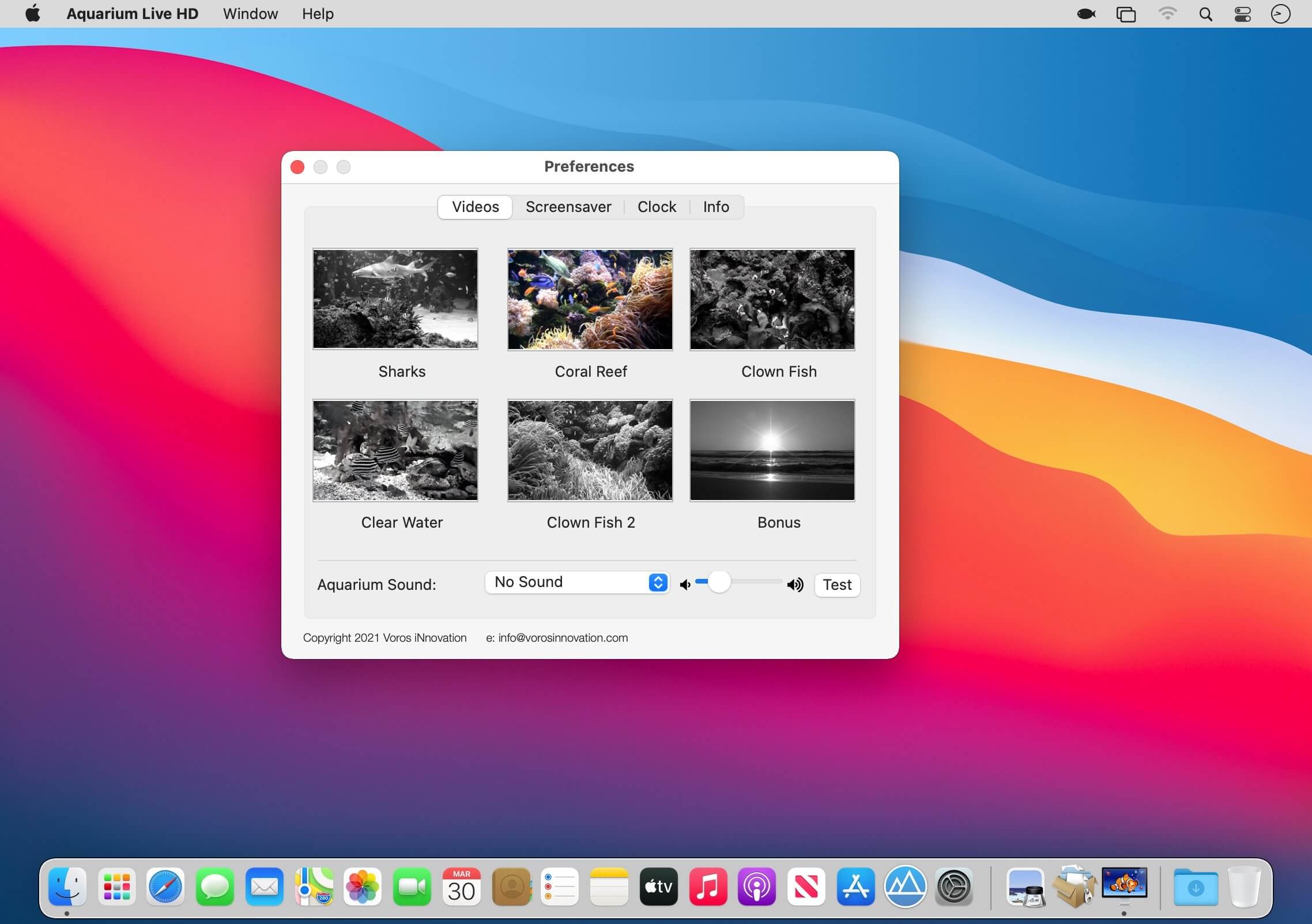 Aquarium HD Screensave‪r 3.3.0 for Mac screenshot