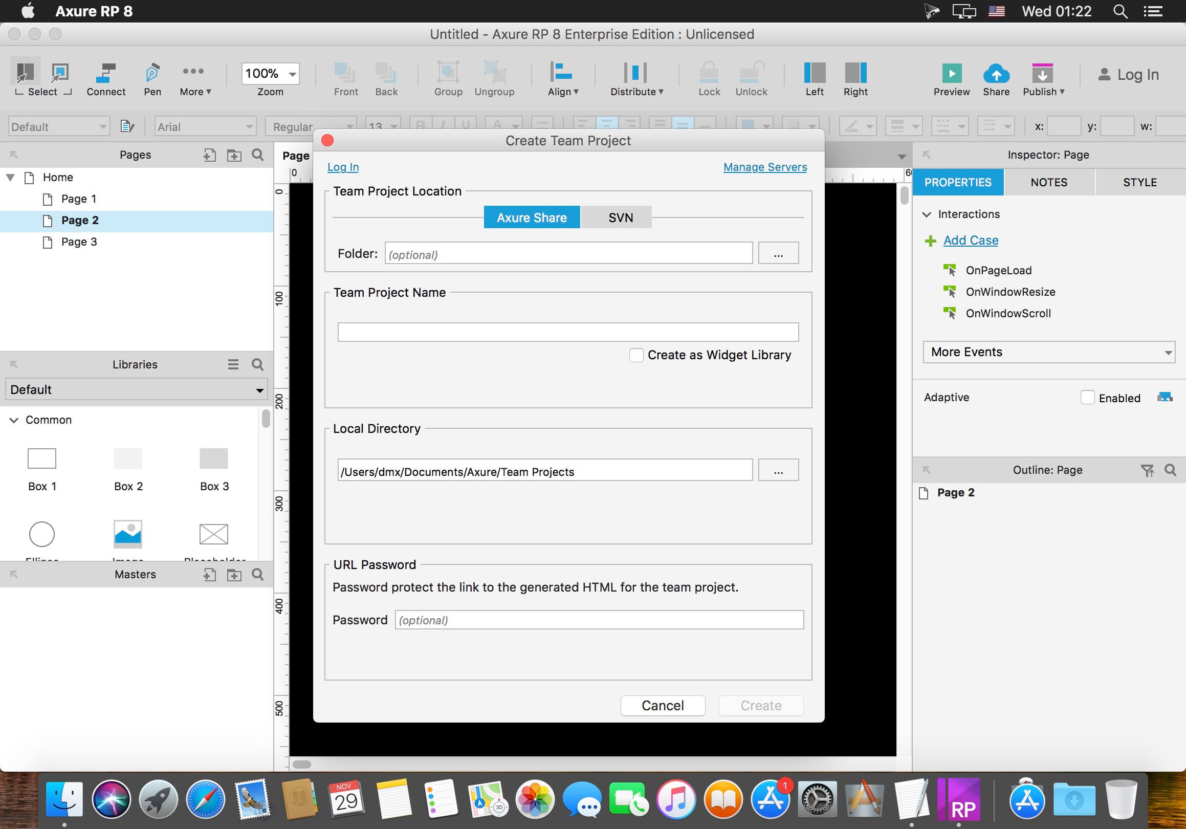 Axure RP 9.0.0.3704 for Mac screenshot