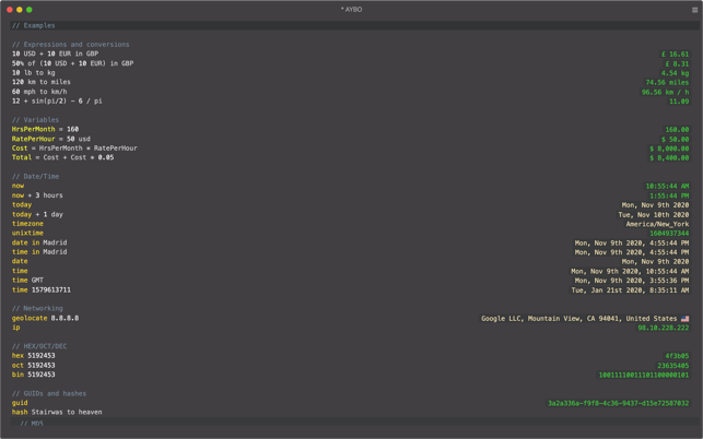AYBO 1.17.0 for Mac screenshot