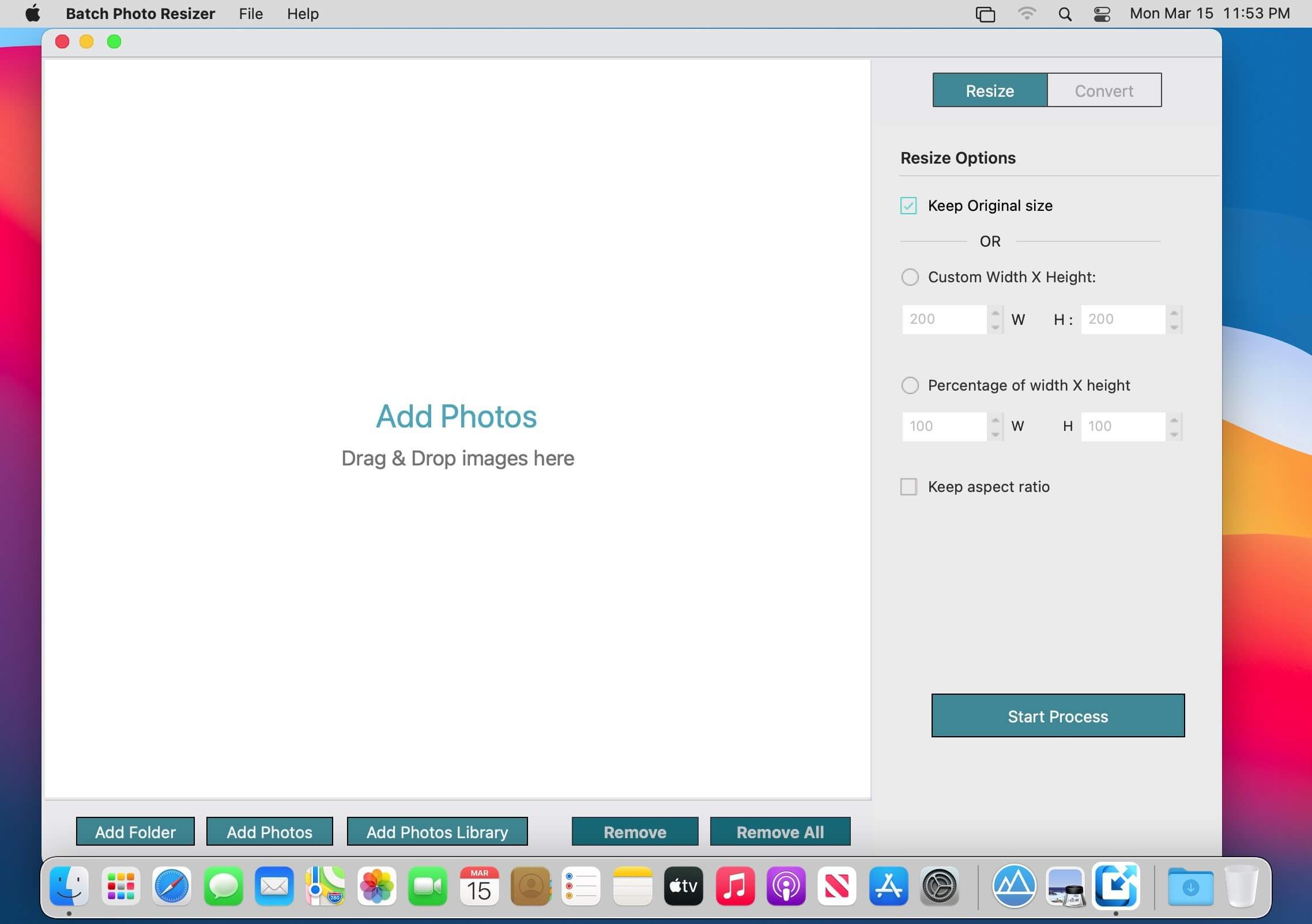 Batch Photo Resizer 3.1 for Mac screenshot