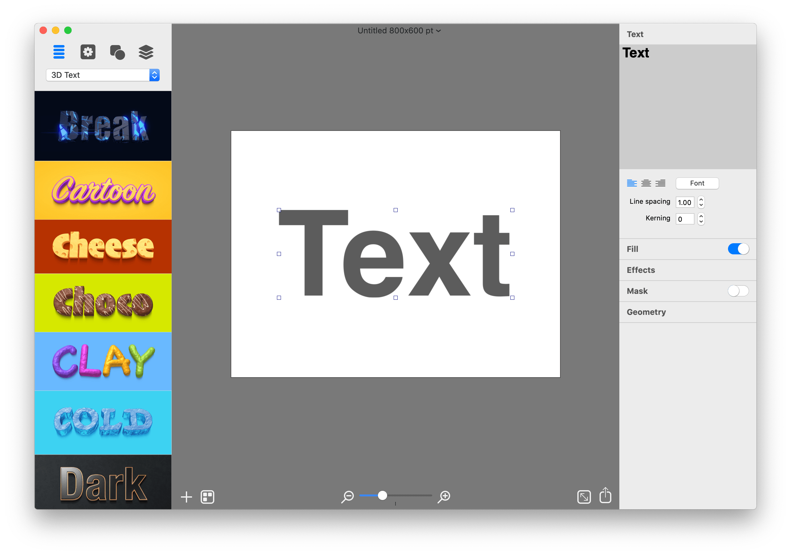 BeLight Art Text 4.5.5 for Mac screenshot