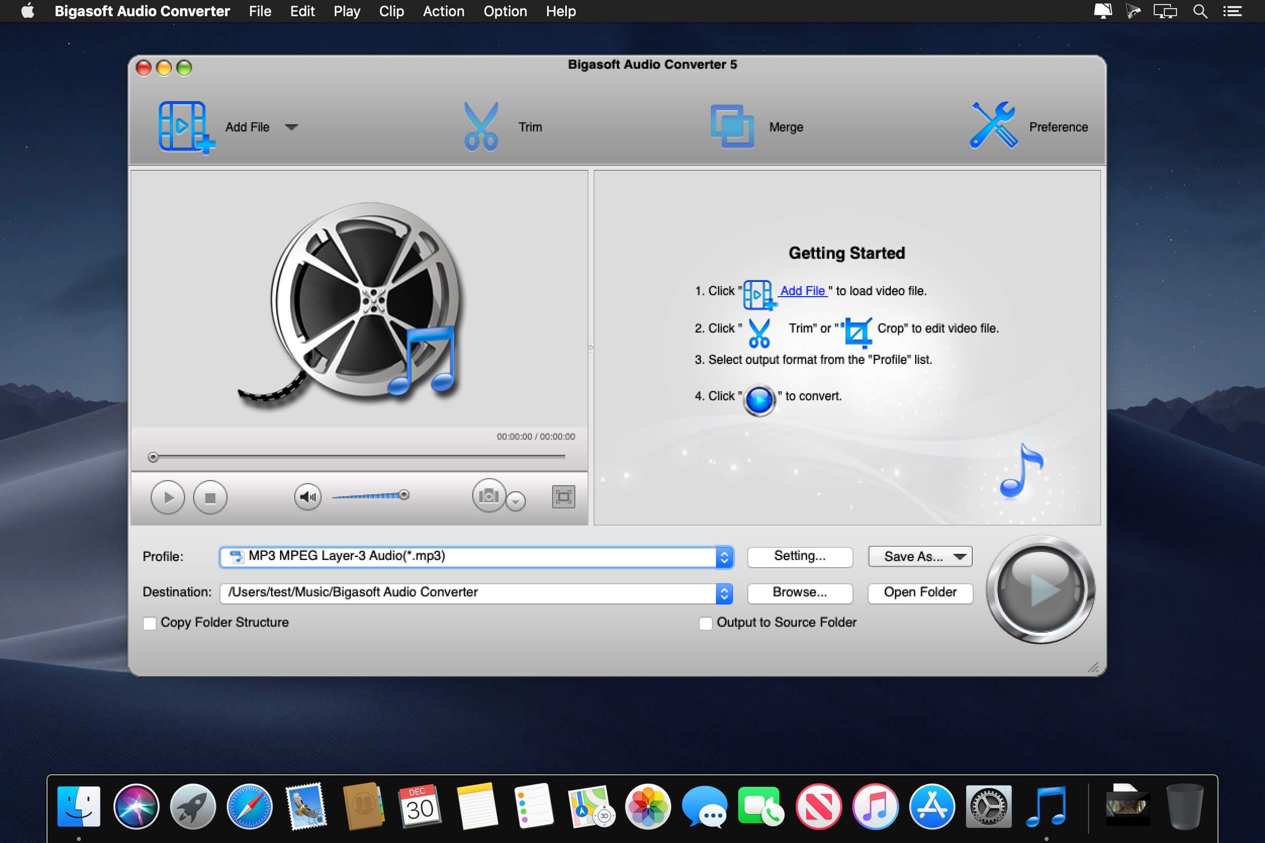 Bigasoft Audio Converter 5.8.1.913 for Mac screenshot