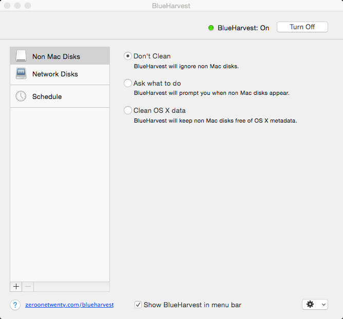 BlueHarvest 8.4.0 for Mac screenshot