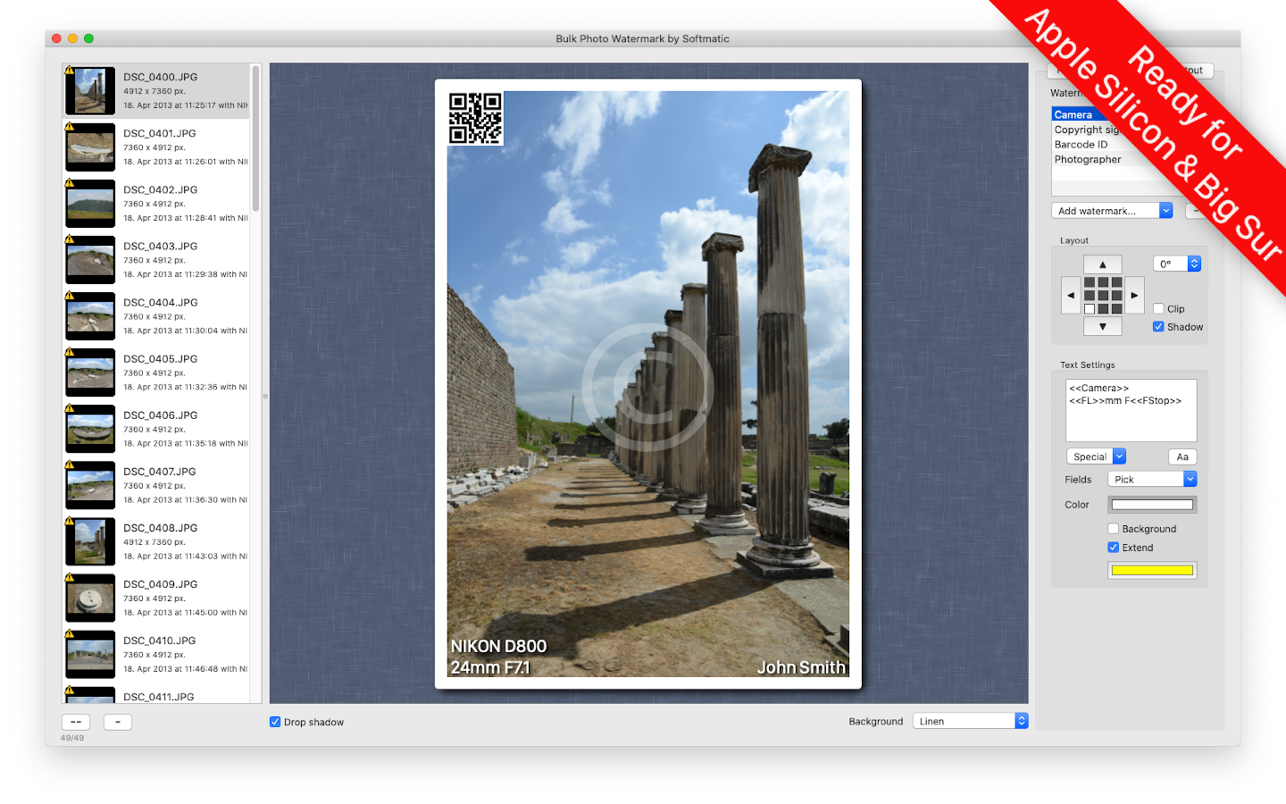 Bulk Photo Watermark 2.0 for Mac screenshot