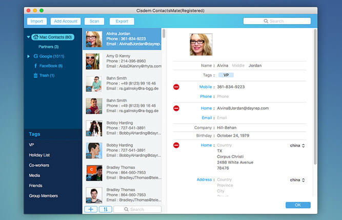 Cisdem ContactsMate 5.2.0 for Mac screenshot