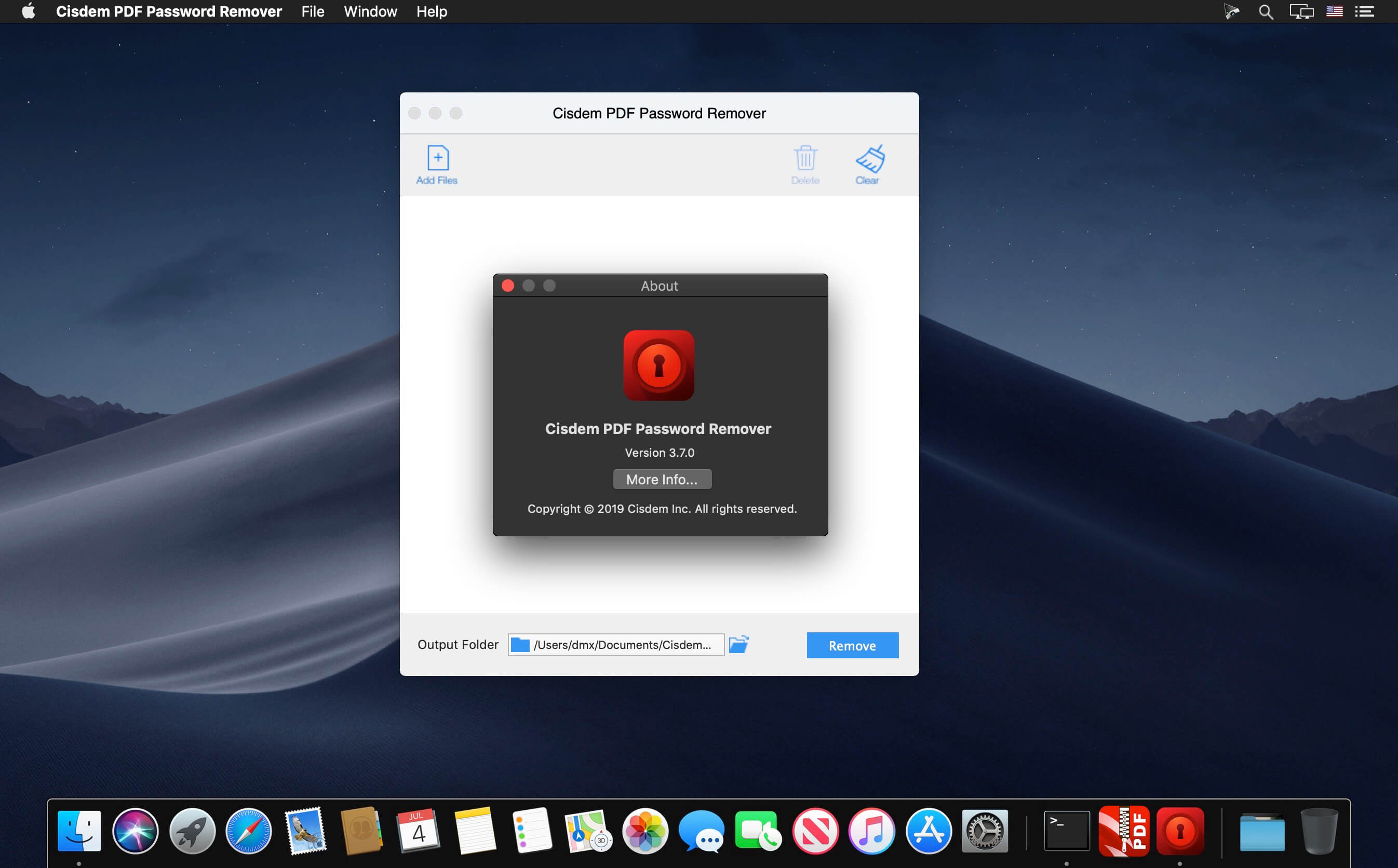 Cisdem PDF Password Remover 4.2.0 for Mac screenshot