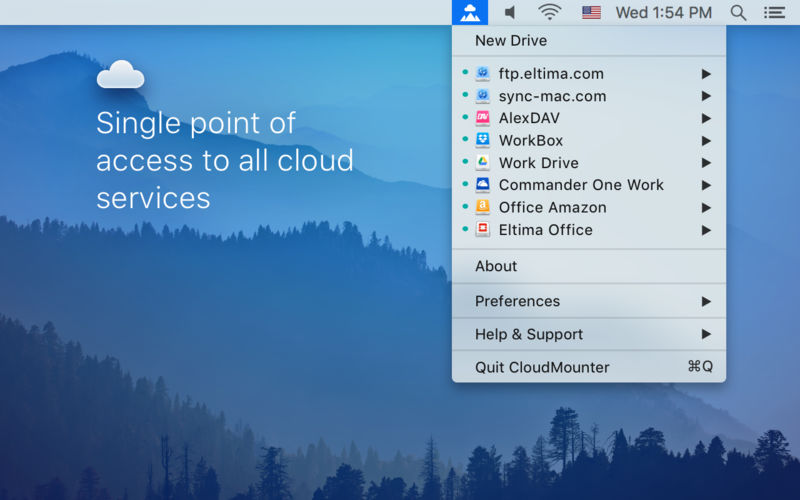 CloudMounter 3.10 for Mac screenshot