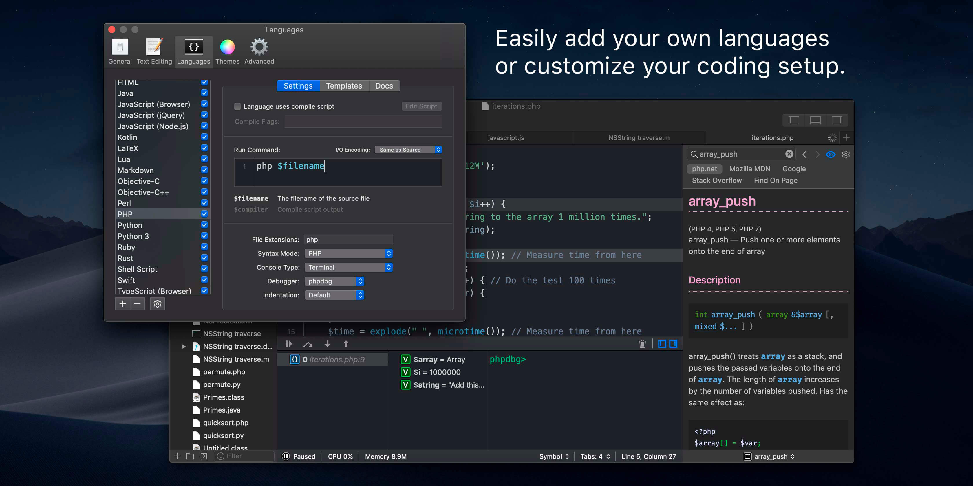 CodeRunner 4.4.1 for Mac screenshot