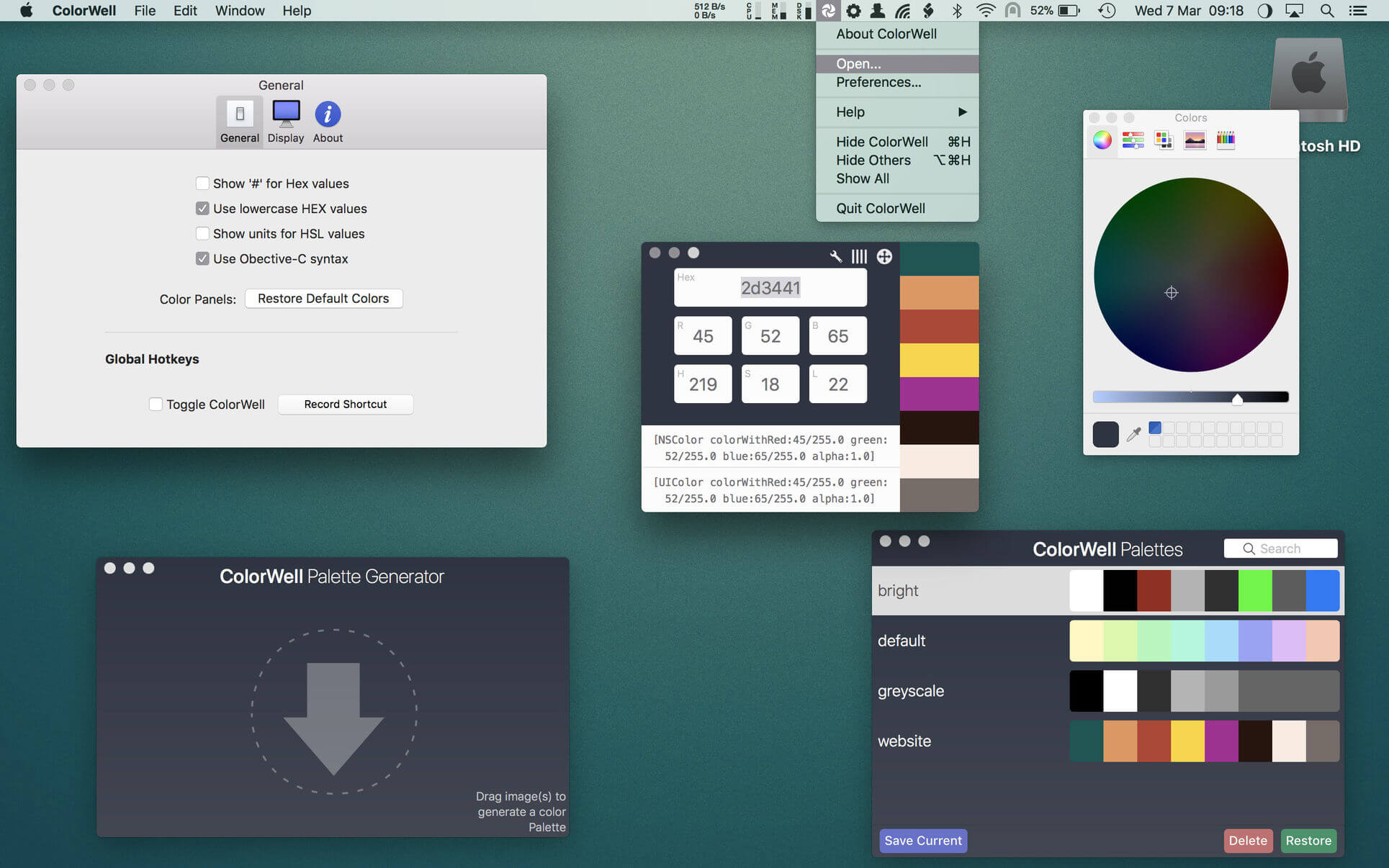 ColorWell 7.6.2 for Mac screenshot