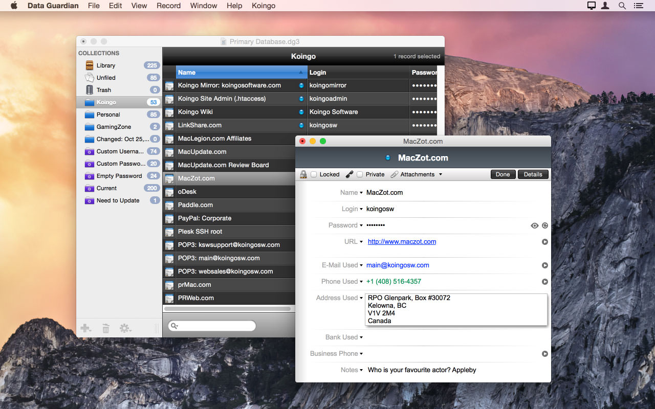 Data Guardian 7.7.1 for Mac screenshot
