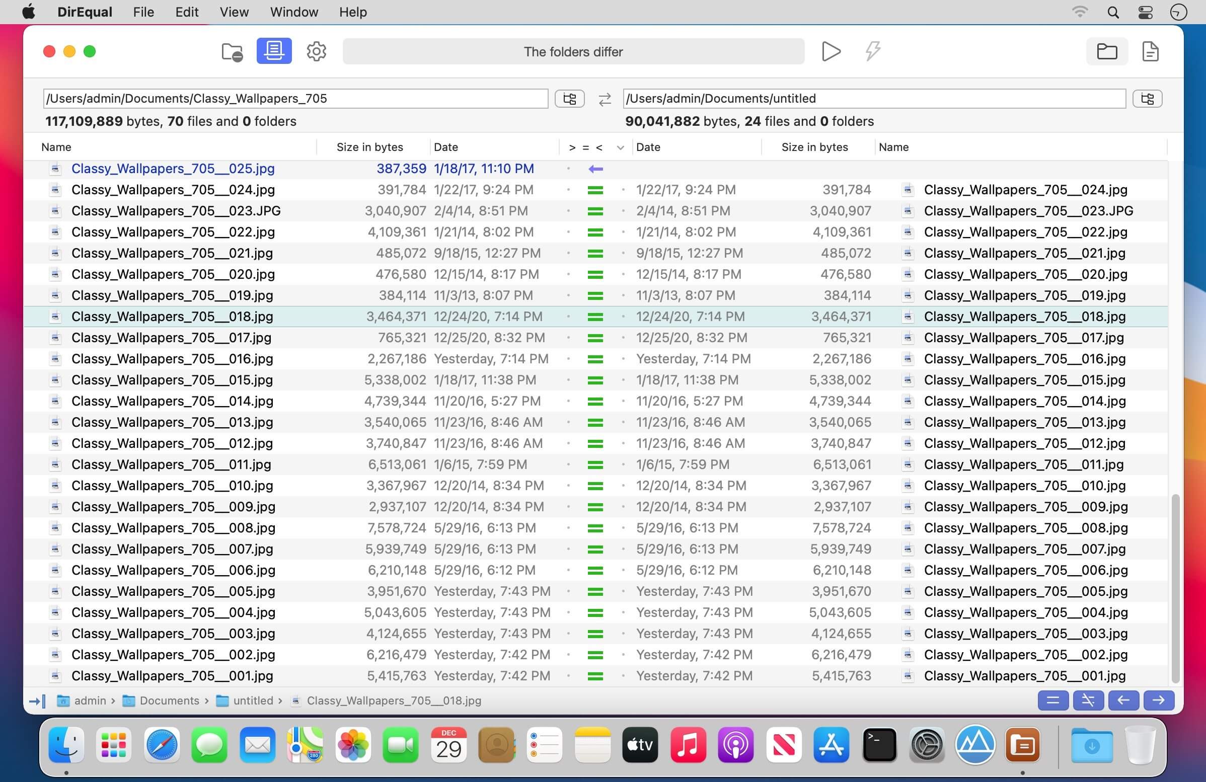 DirEqual 5.8.5 (58521) for Mac screenshot
