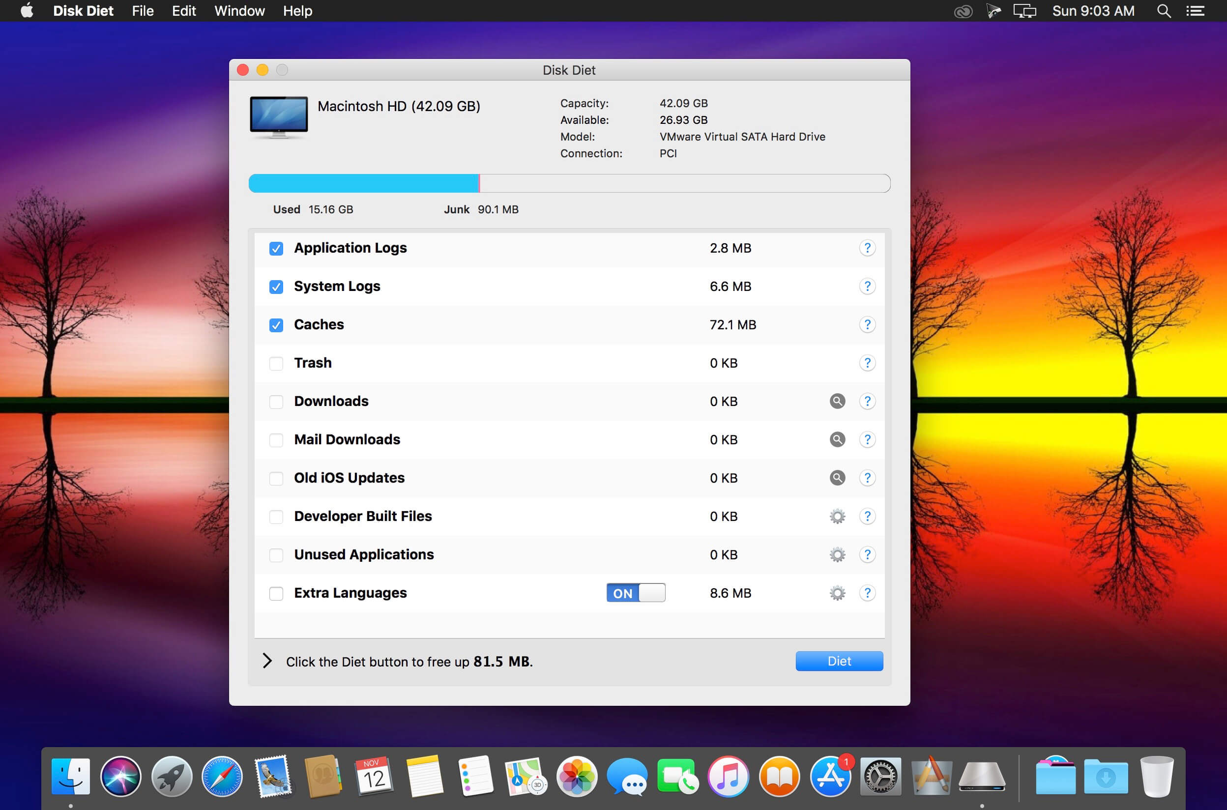 Disk Diet 5.6.0 for Mac screenshot