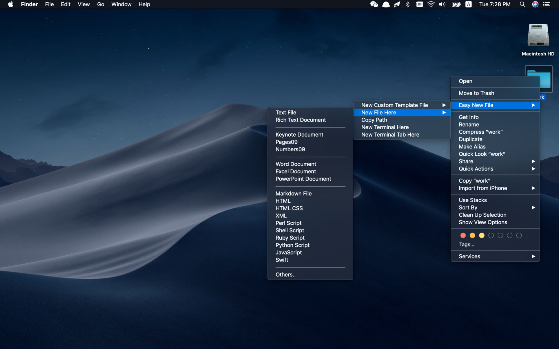 Easy New File 5.8 for Mac screenshot