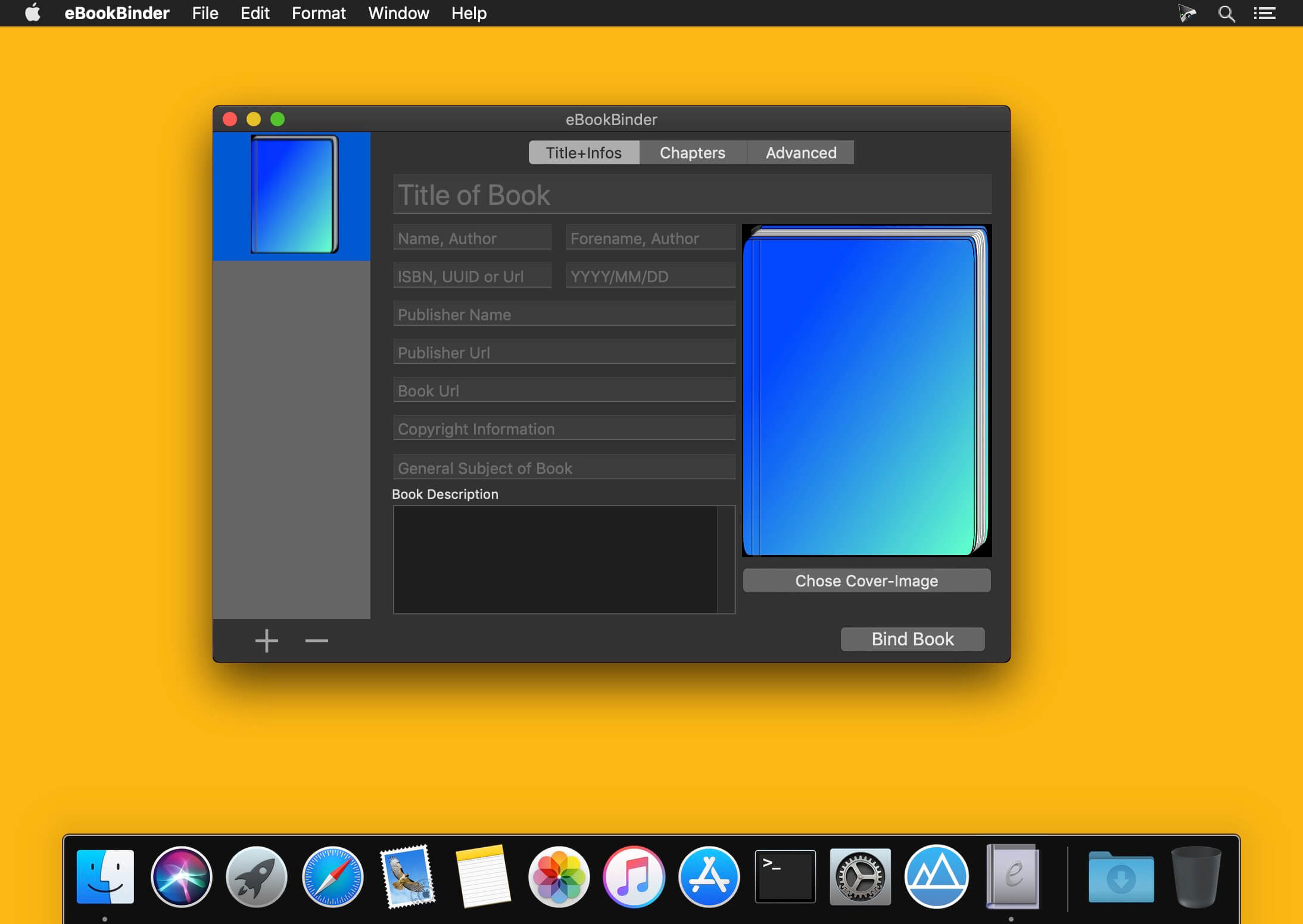 eBookBinder 1.12.6 for Mac screenshot