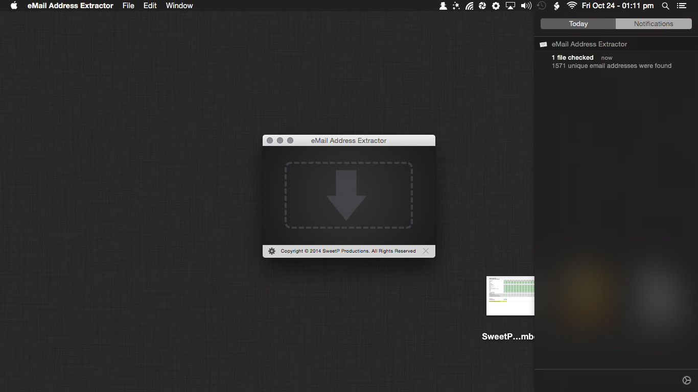 eMail Address Extractor 5.0.1 for Mac screenshot