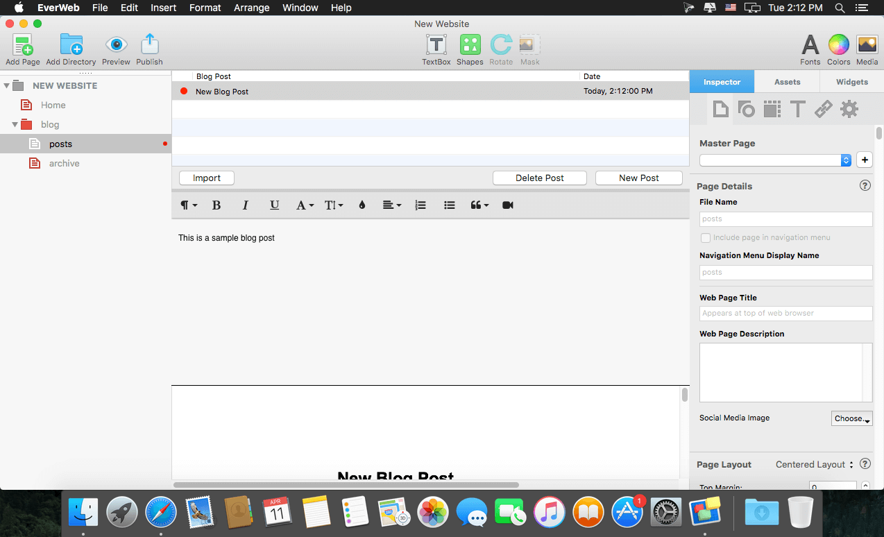 EverWeb Standalone 4.3.0 for Mac screenshot