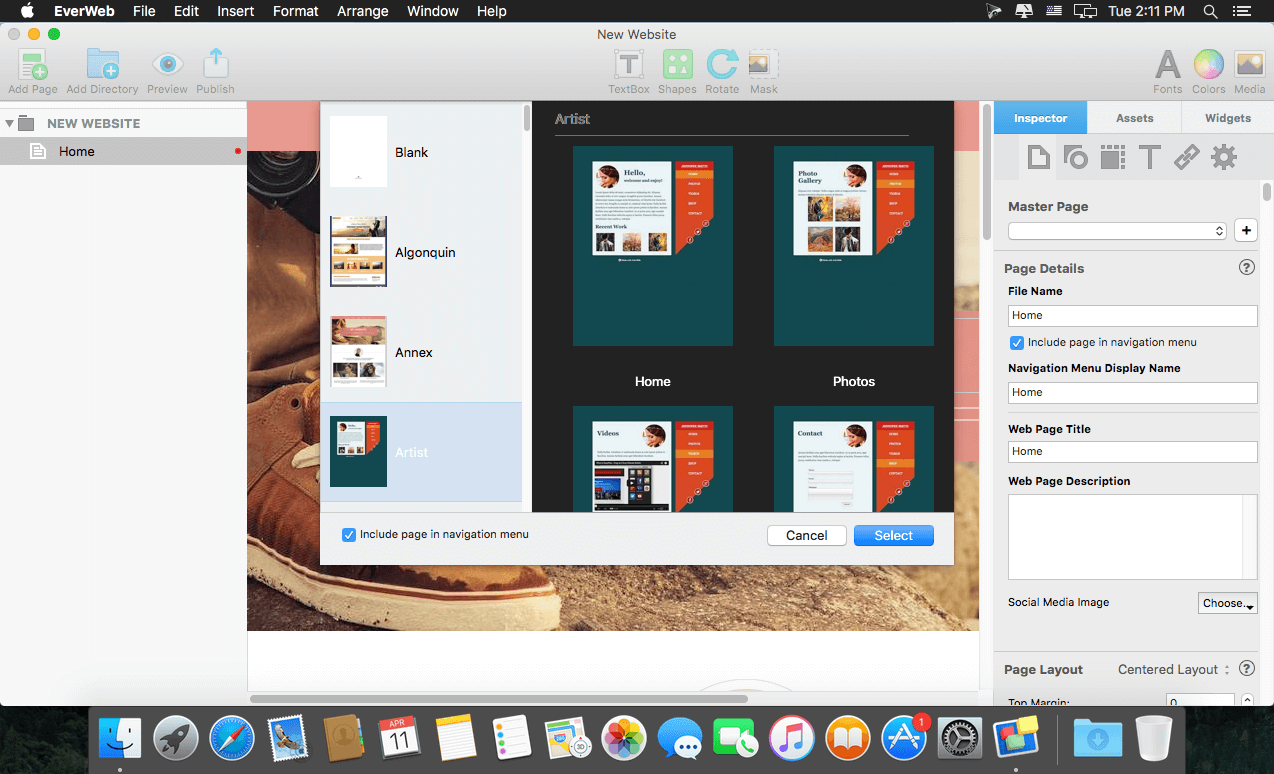EverWeb Standalone 4.2.0 for Mac screenshot