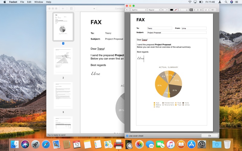 Faxbot 2.6 for Mac screenshot