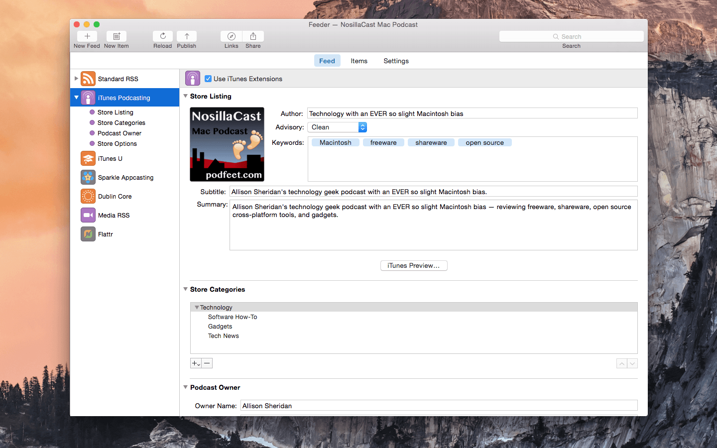 Feeder 4.6.4 for Mac screenshot
