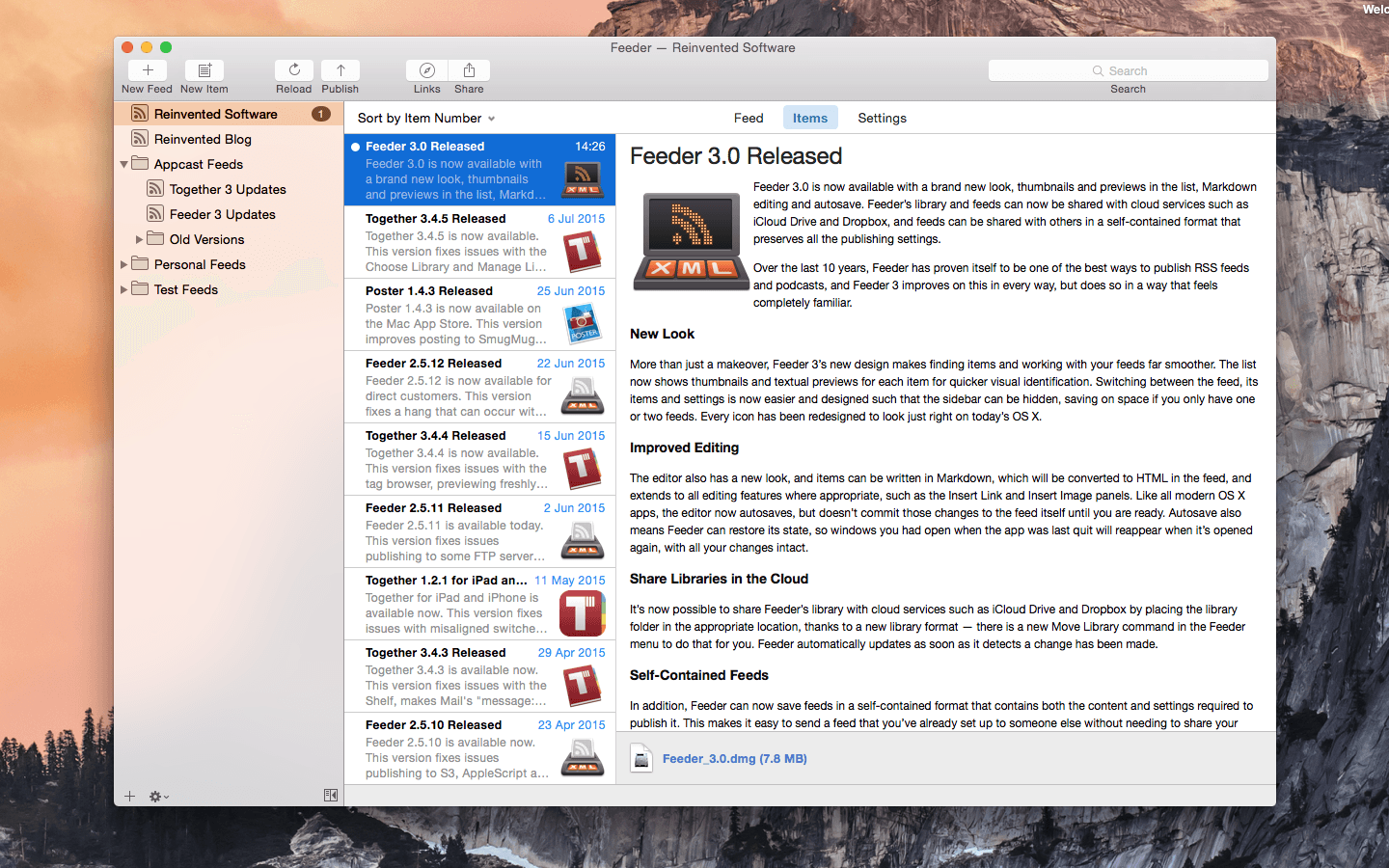Feeder 4.7.1 for Mac screenshot