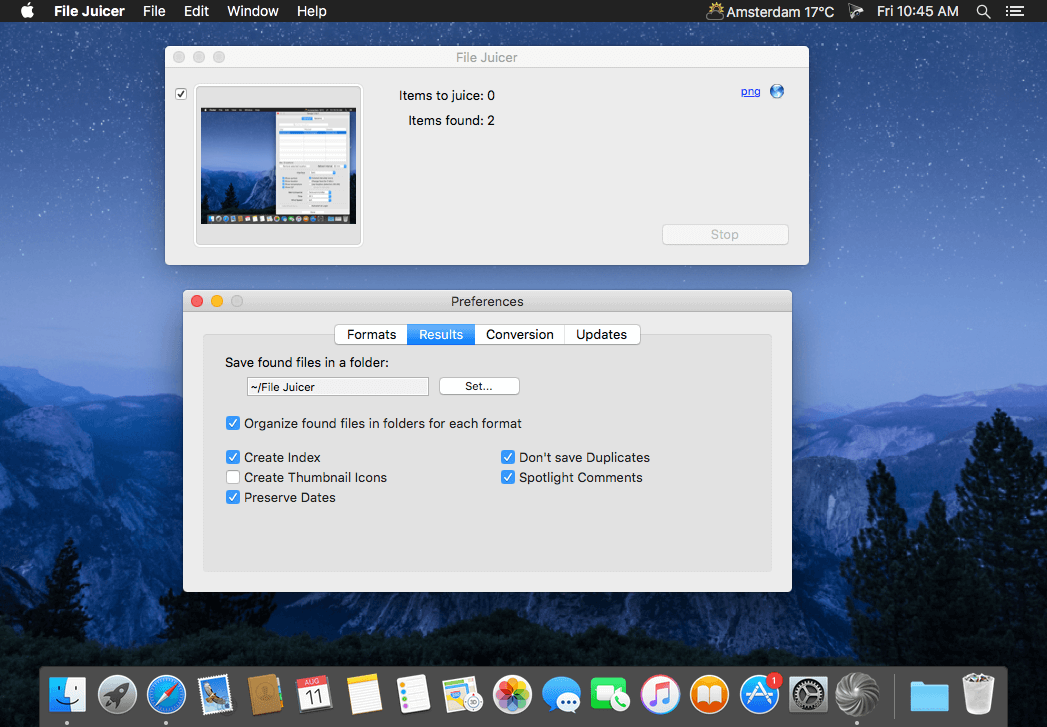 File Juicer 4.99 (1538) for Mac screenshot