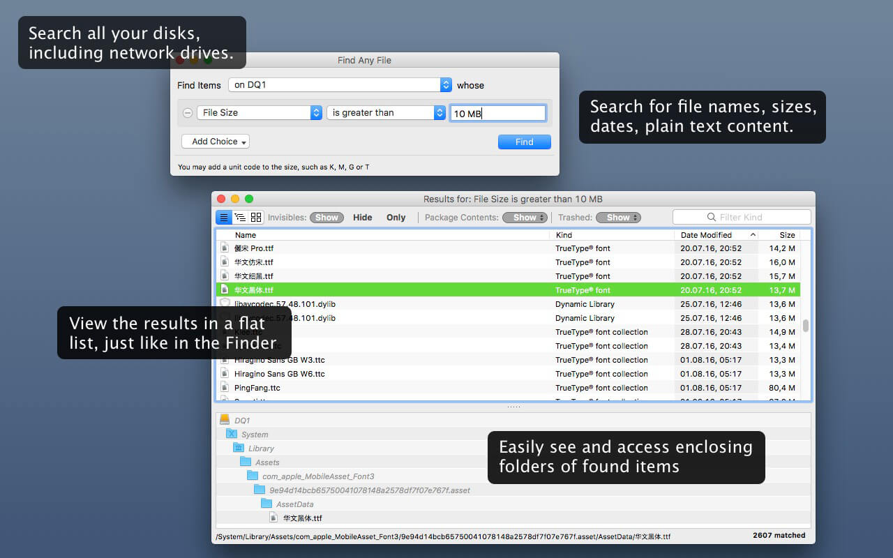 Find Any File (FAF) 2.5.5 for Mac screenshot