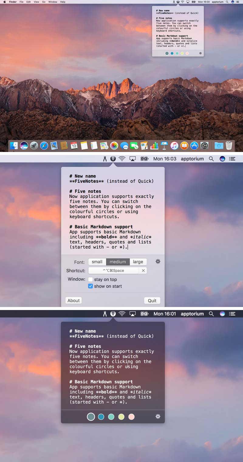 FiveNotes 3.1.3 for Mac screenshot