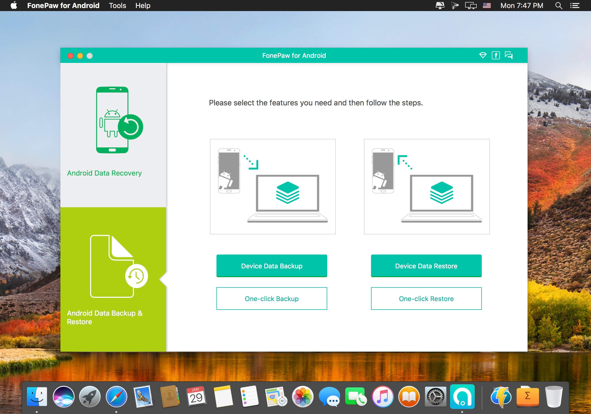 FonePaw Android Data Recovery 6.1.0 for Mac screenshot