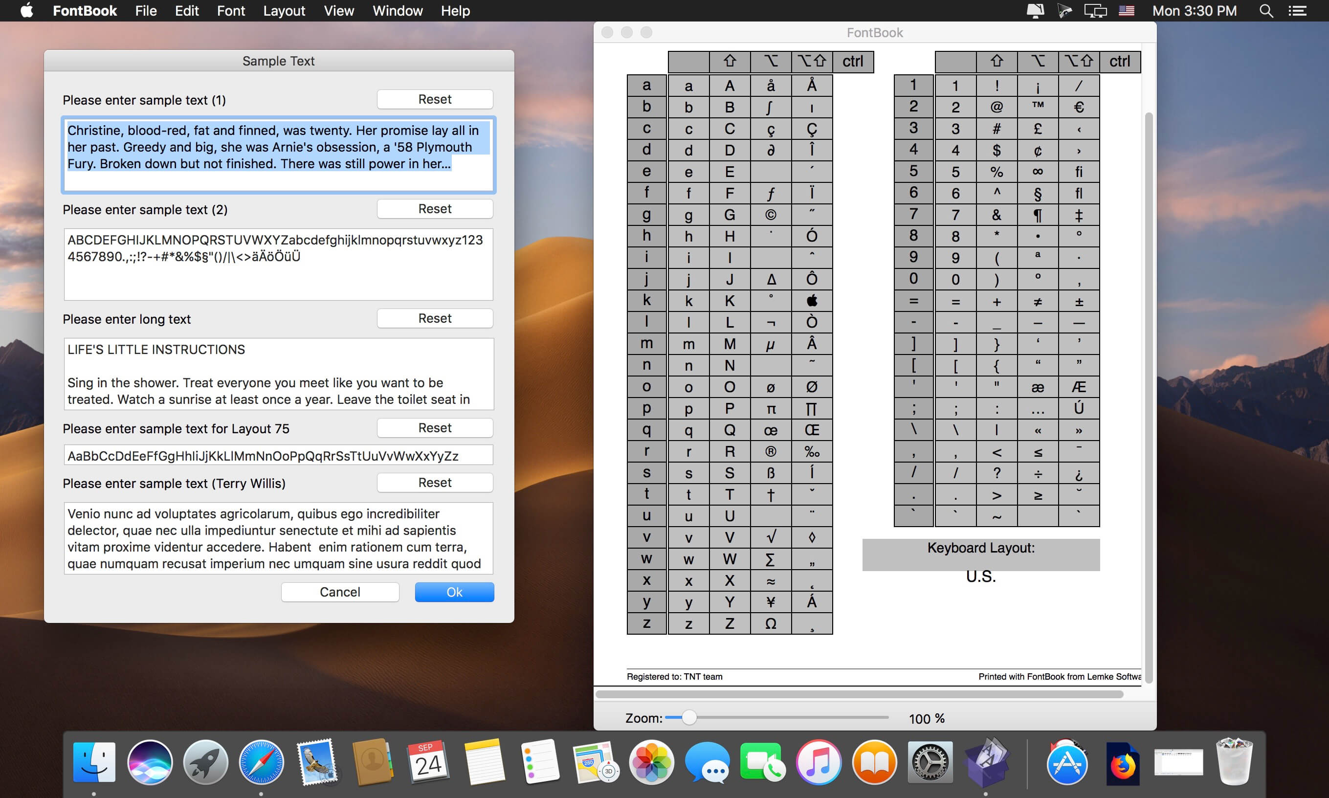 FontBook 5.4.1 for Mac screenshot