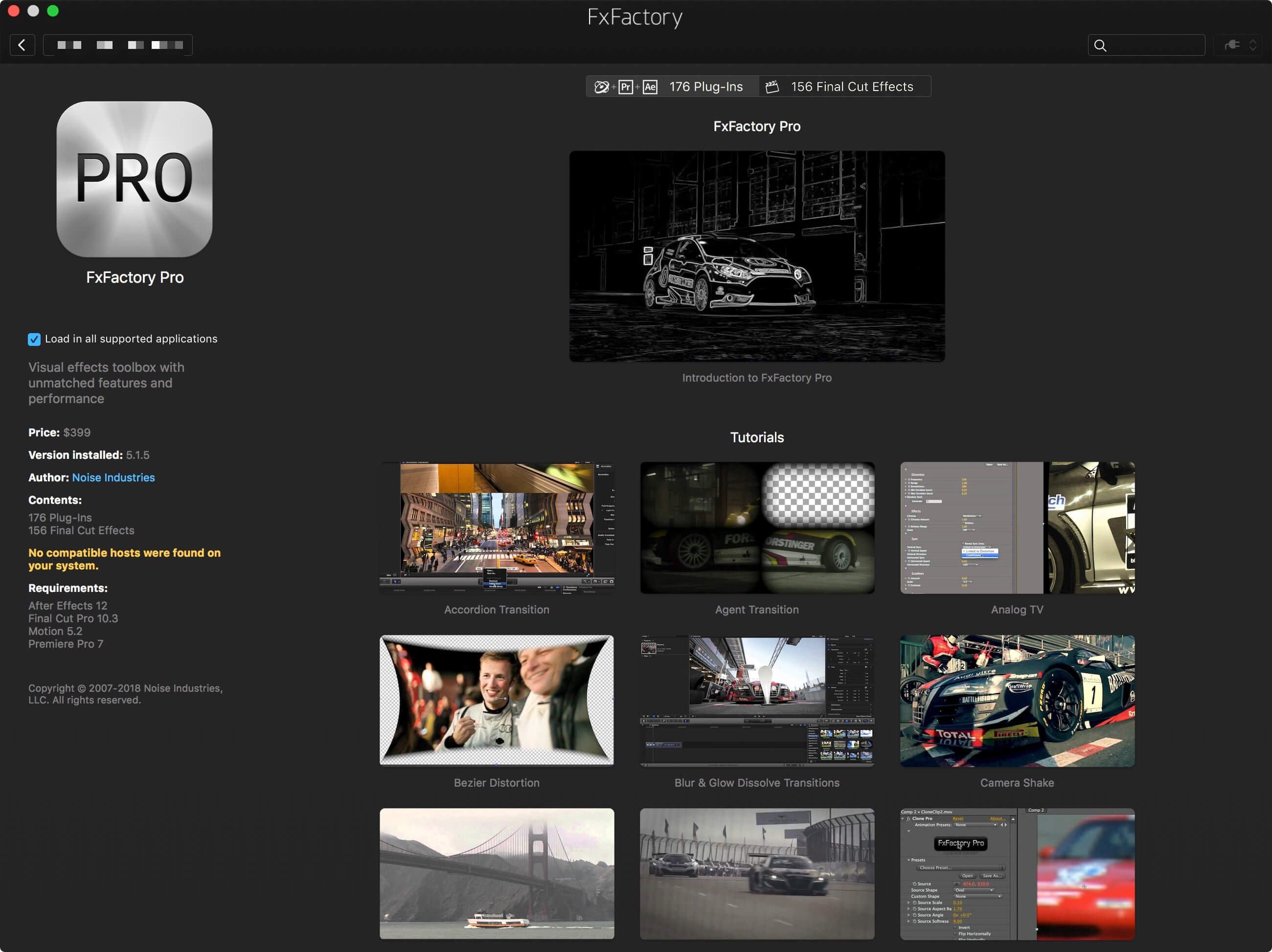 FxFactory Pro 8.0.20 Build 8021 for Mac screenshot