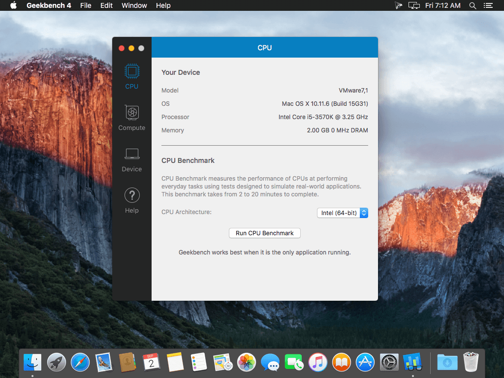 Geekbench 6.4.0 for Mac screenshot