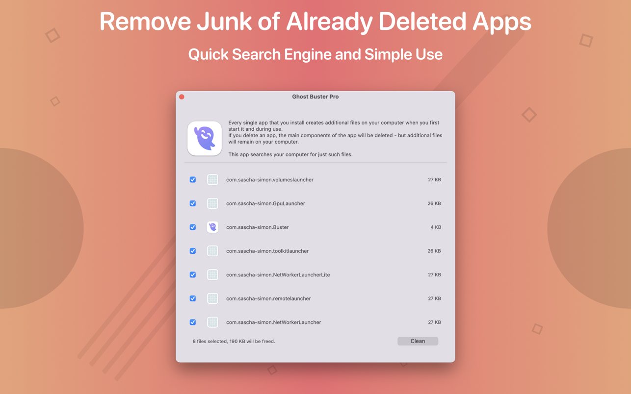 Ghost Buster Pro 3.2.4 for Mac screenshot