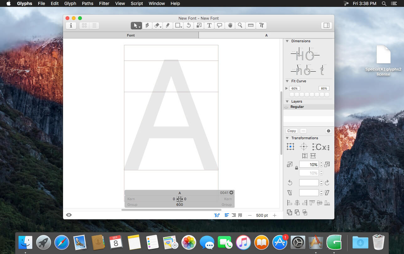 Glyphs 3.3 for Mac screenshot